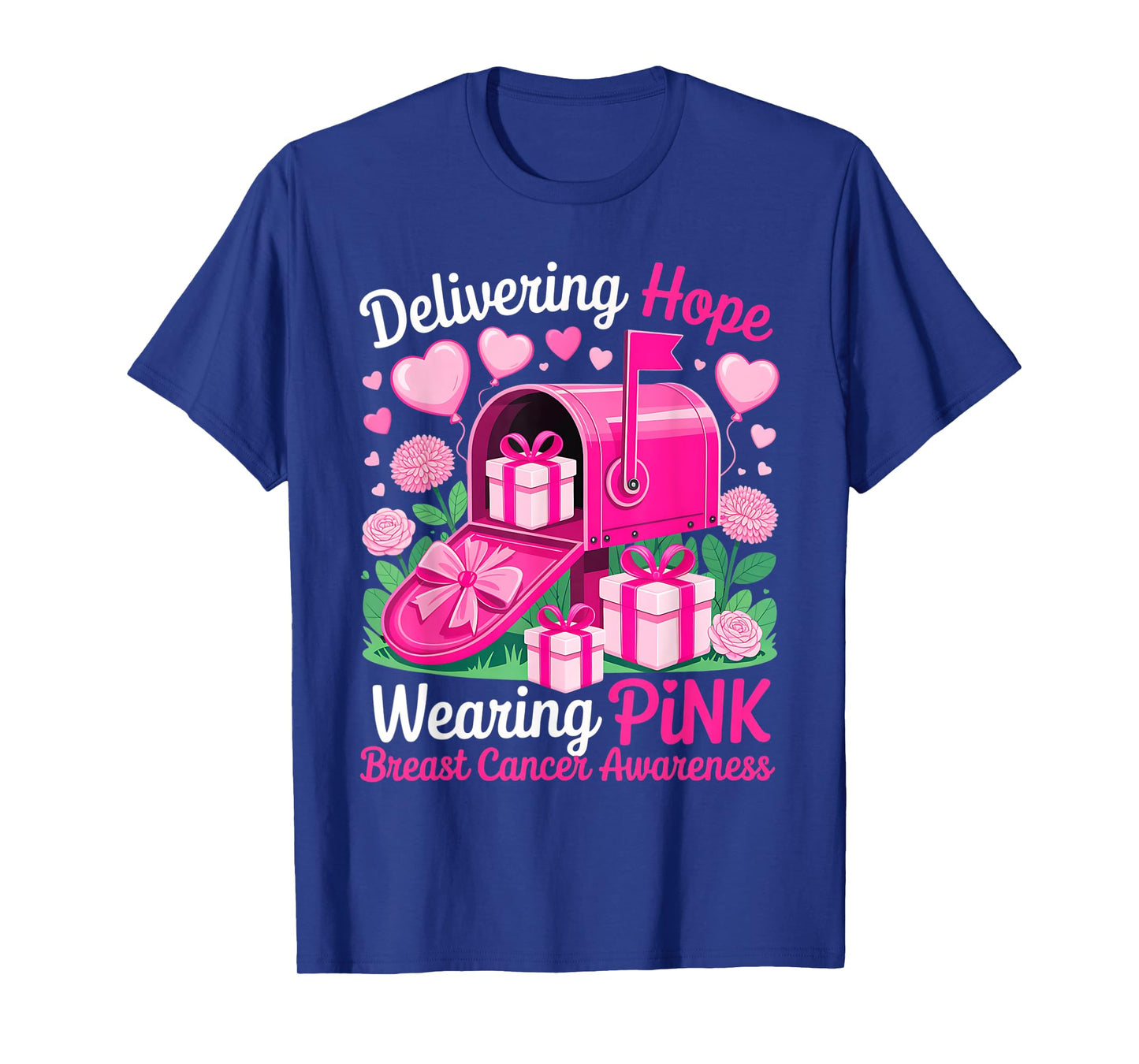 Postal Worker Breast Cancer Awareness October We Wear Pink T-Shirt