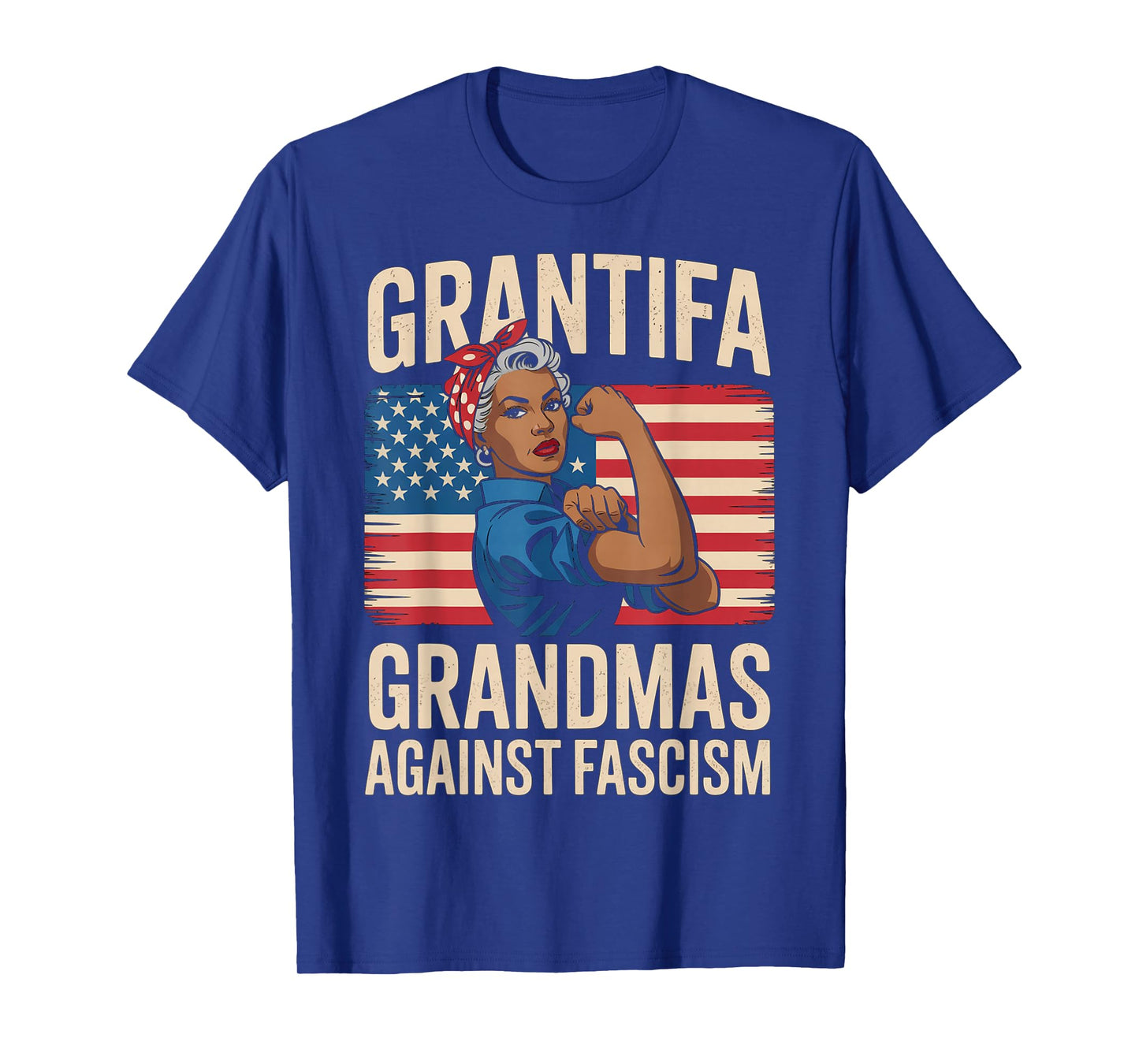 Grantifa Black Grandmas Against Fascism Flag Resist No Kings T-Shirt
