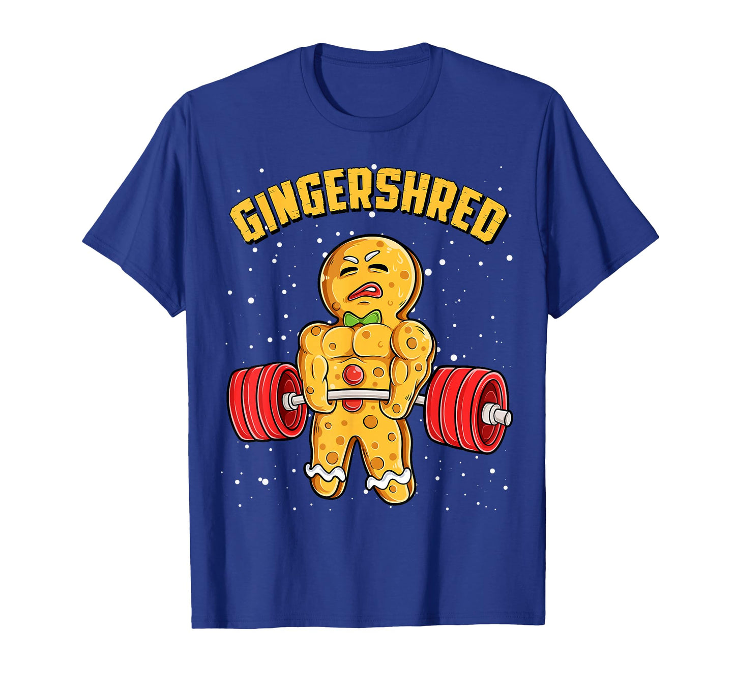 Gingershred Funny Gingerbread Man Gym Bodybuilding Christmas T-Shirt