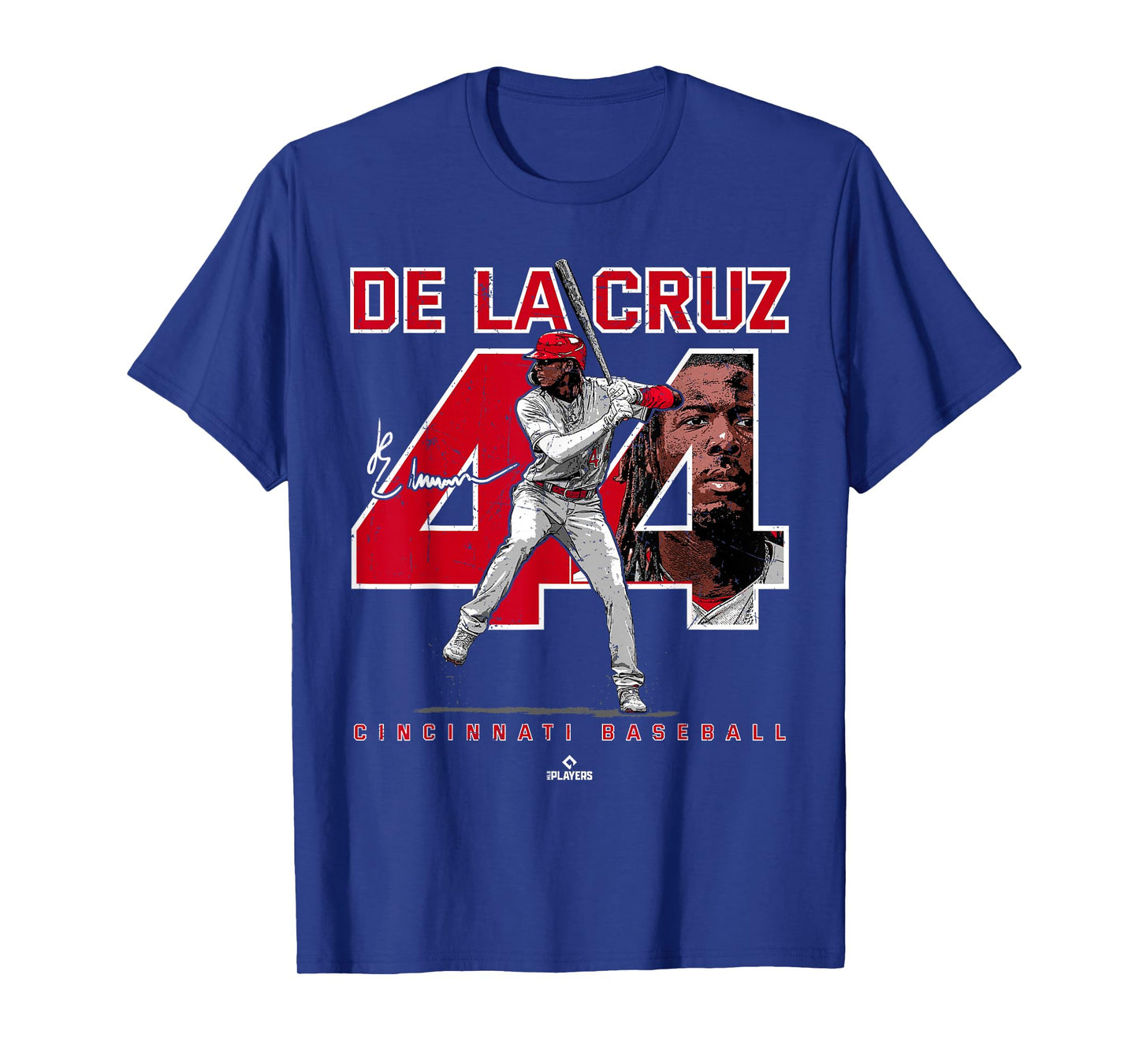 BallPark MVP Unisex-Adult Black Baseball Player T-Shirt - Small - Short Sleeve - Crew Neck - Cincinnati - Elly De La Cruz