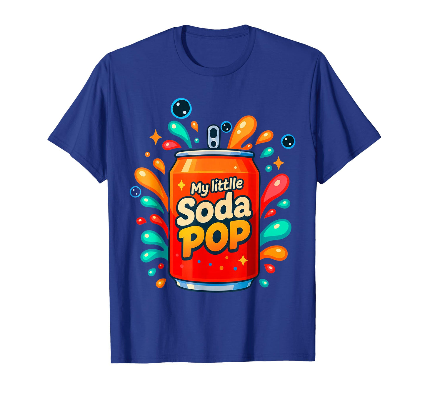 Soda Pop Cartoon Splash Cute Retros Beverage Funny Oranges T-Shirt