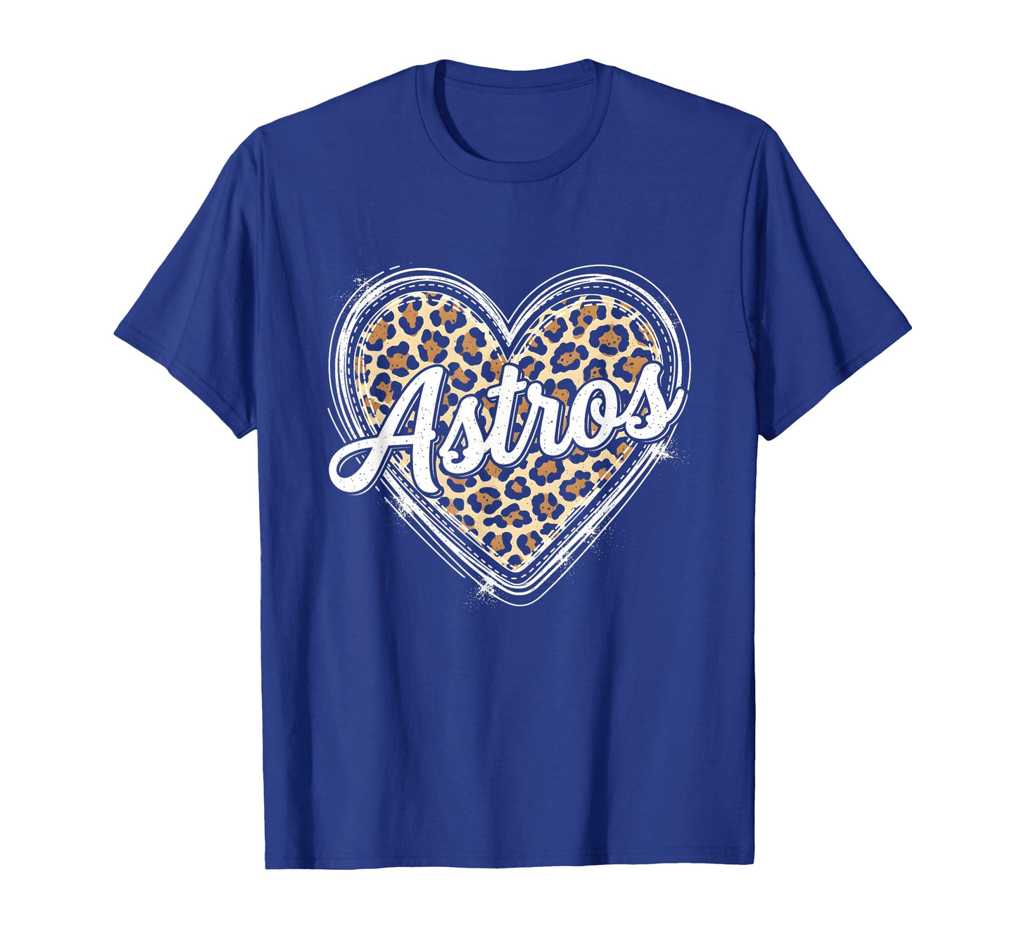 Astros Heart Graphic Leopard Outfits For Women And Girls T-Shirt