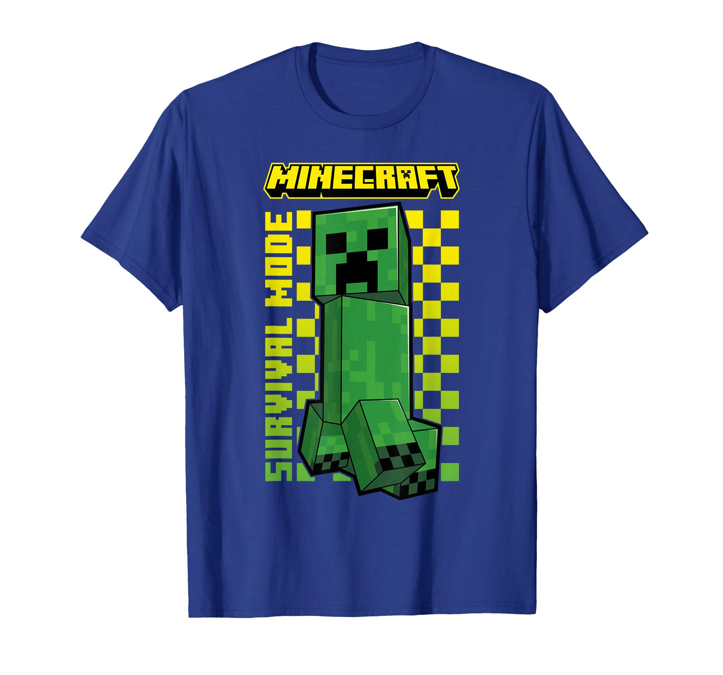 Minecraft Yellow Checkered Survival Mode Creeper T-Shirt