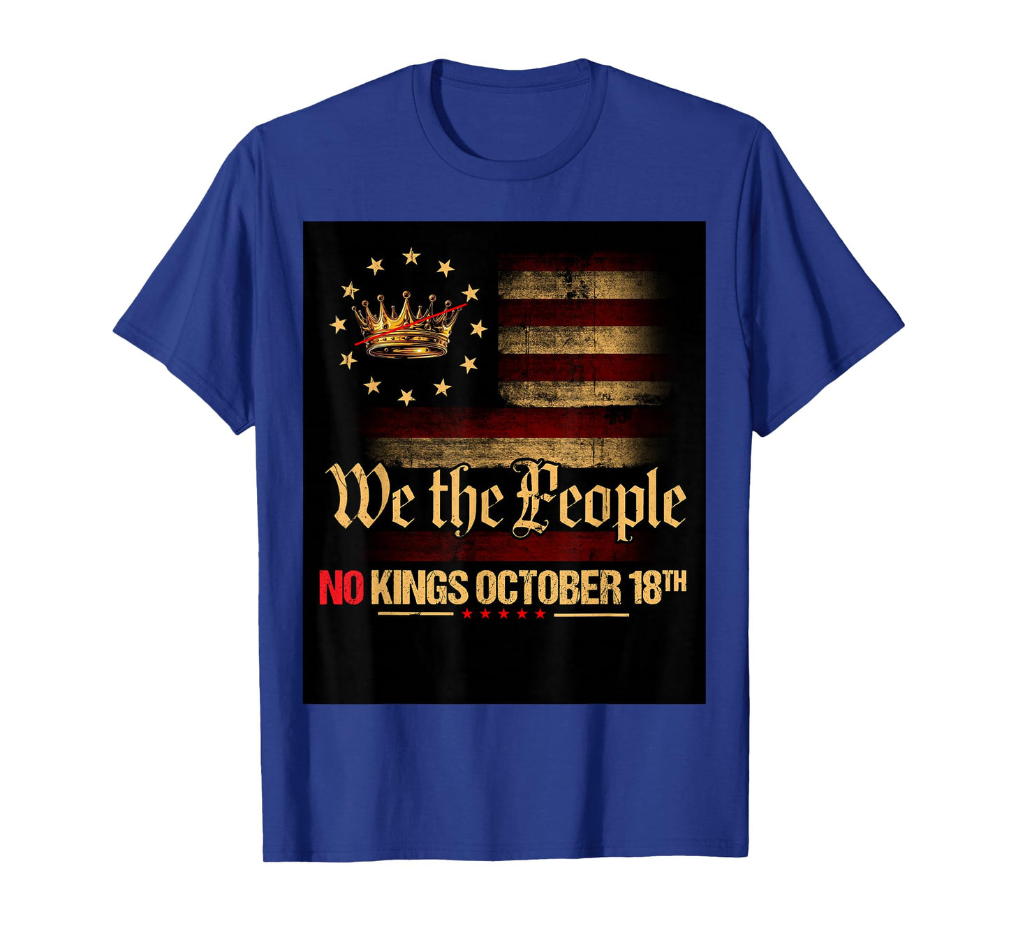 No Kings Shirt Vintage America Flag 1776 October 18 Tee T-Shirt