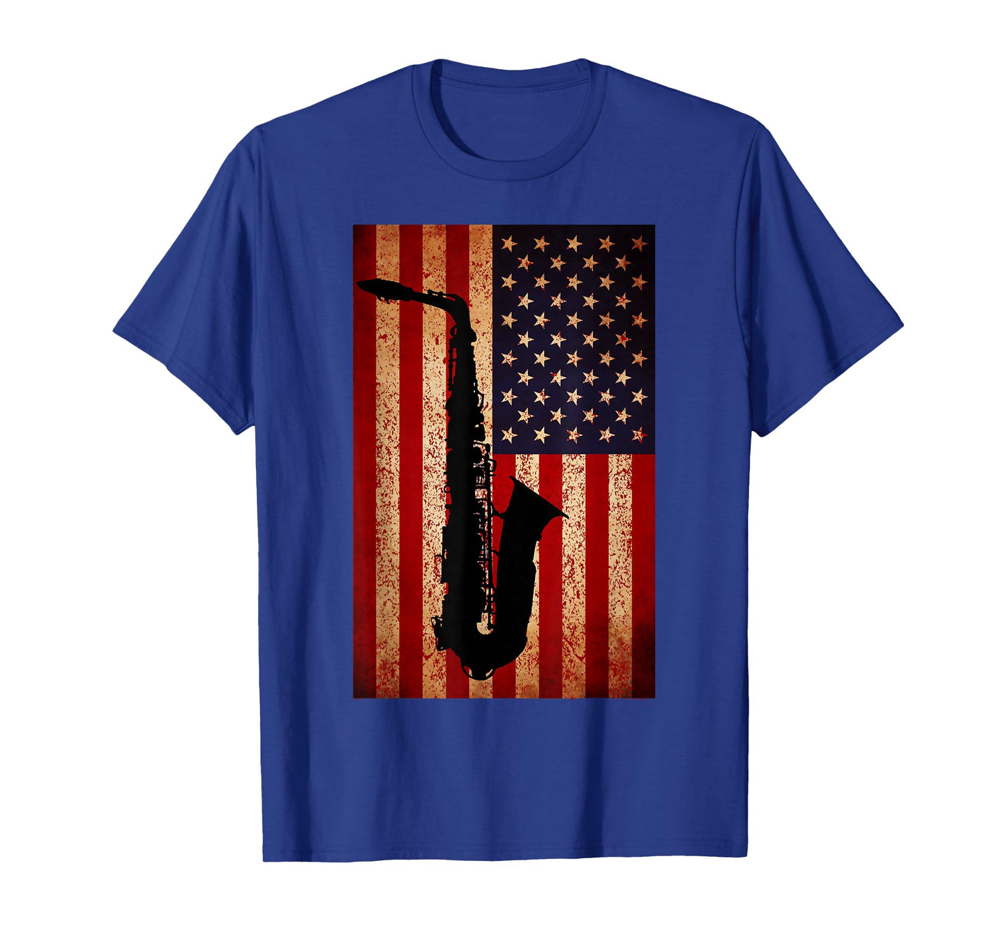 Vintage American Flag Saxophone Funny Sax Music Player Gifts T-Shirt