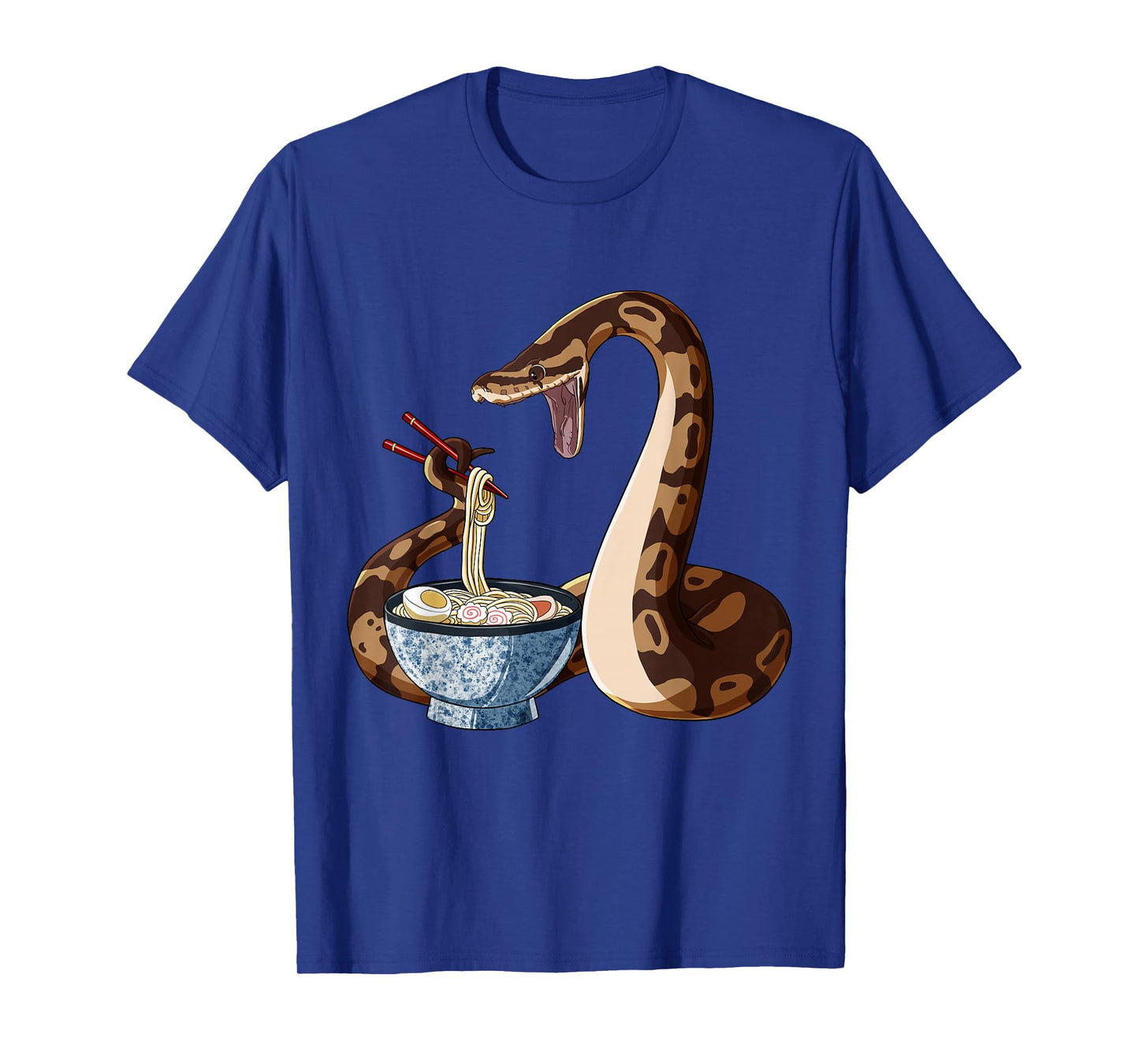 Funny Japanese Anime Snake Eats Ramen King Python T-Shirt