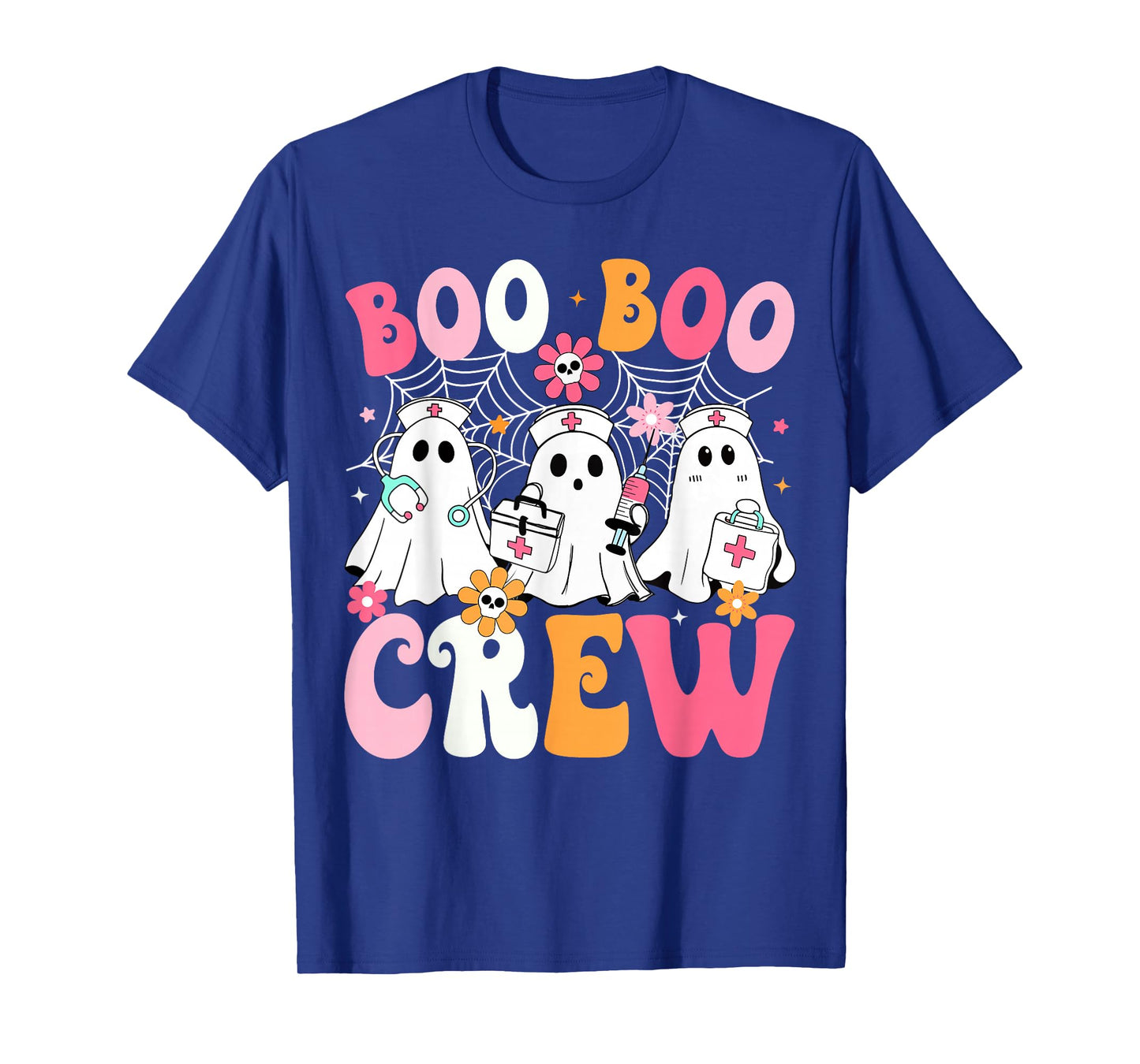 Boo Boo Crew Spooky Nurse Ghost Nursing Halloween Nurse T-Shirt