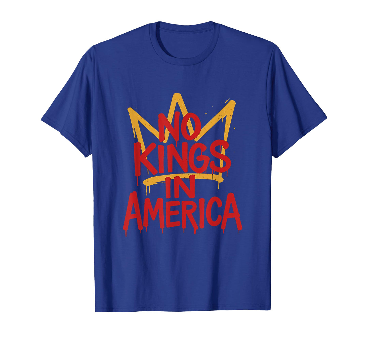No Kings In America Street Art Pro Democracy Political T-Shirt