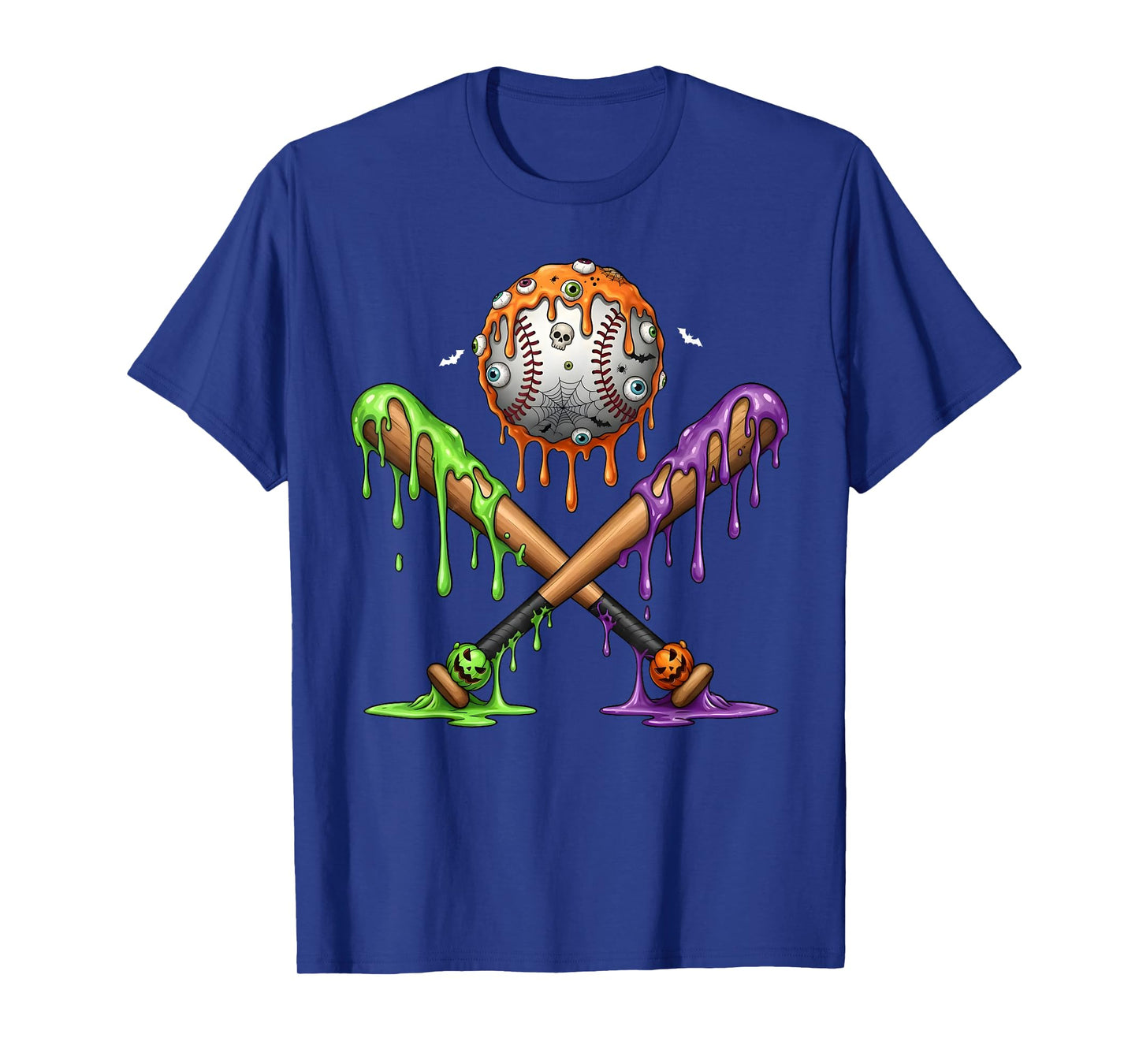 Baseball Bats Drip for Boys Ice Cream Drip Halloween T-Shirt