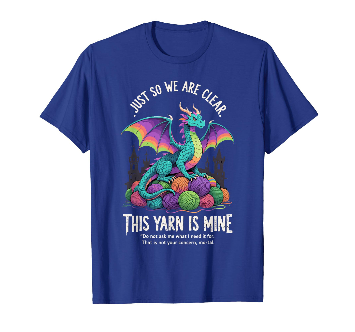 Vintage Funny Yarn Dragon Knitting Crochet Lover T-Shirt
