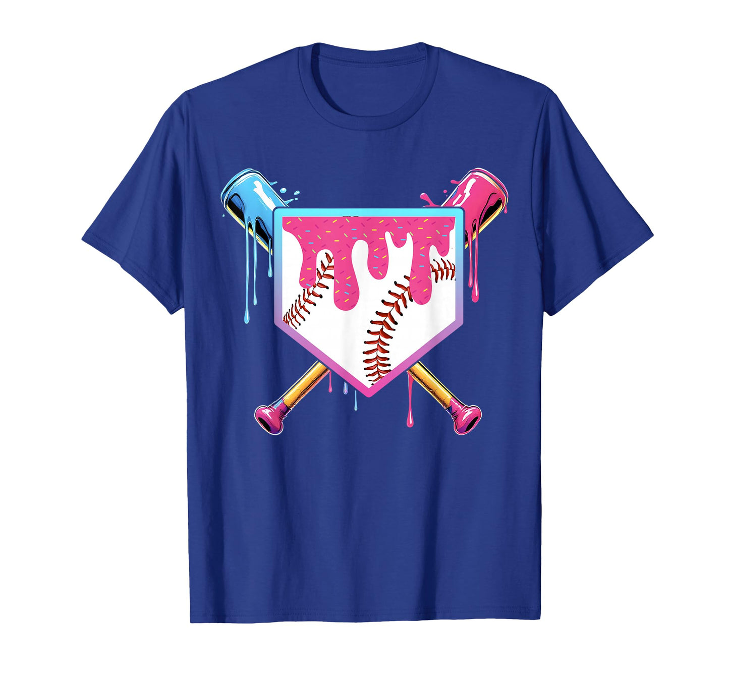 Baseball Drip For Boys Ice Cream Drip Youth Boys Baseball T-Shirt