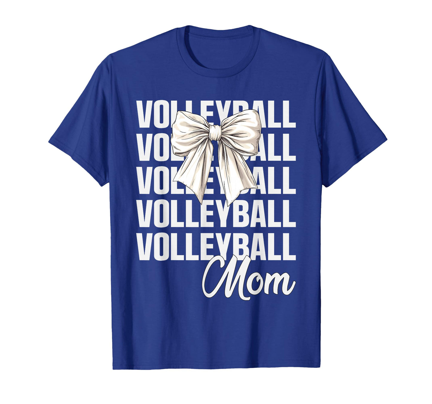 Volleyball Mom Coquette Bow Volleyball Lovers Mothers Day T-Shirt