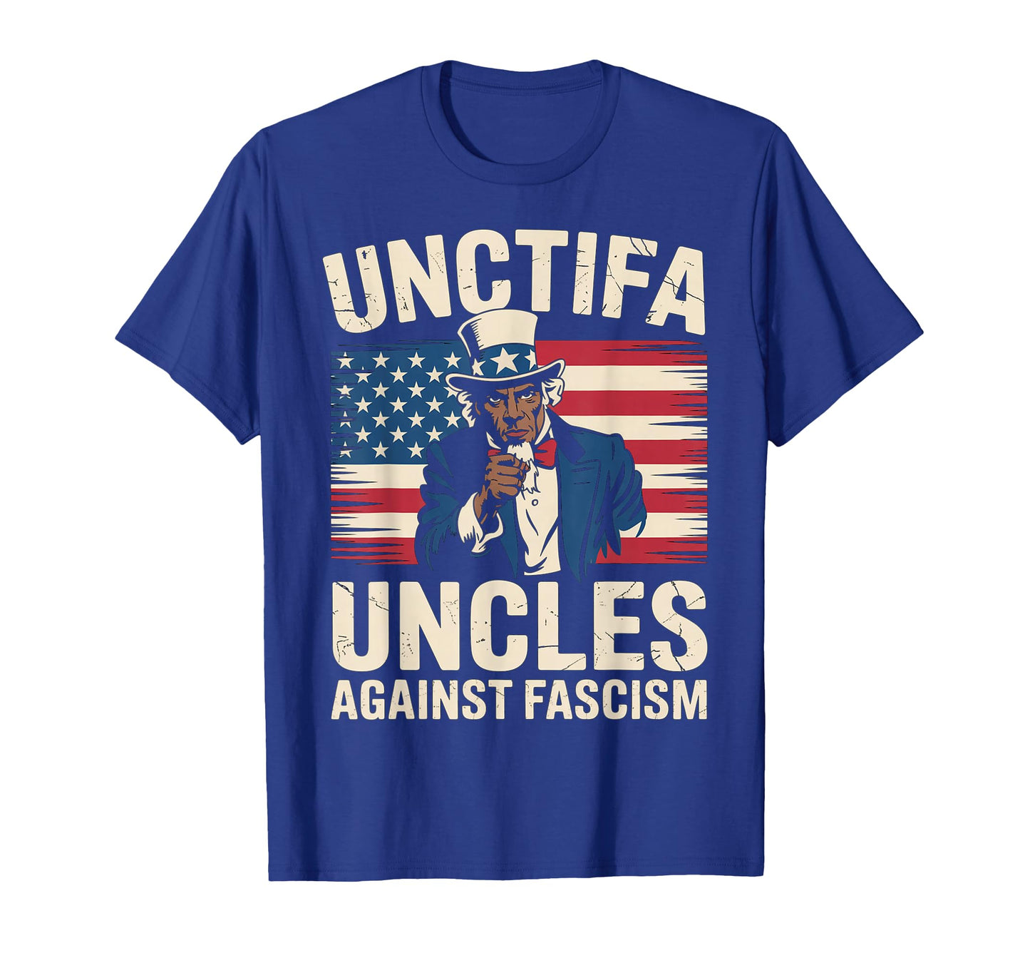 Unctifa Black Uncles Against Fascism Flag Resist No Kings T-Shirt