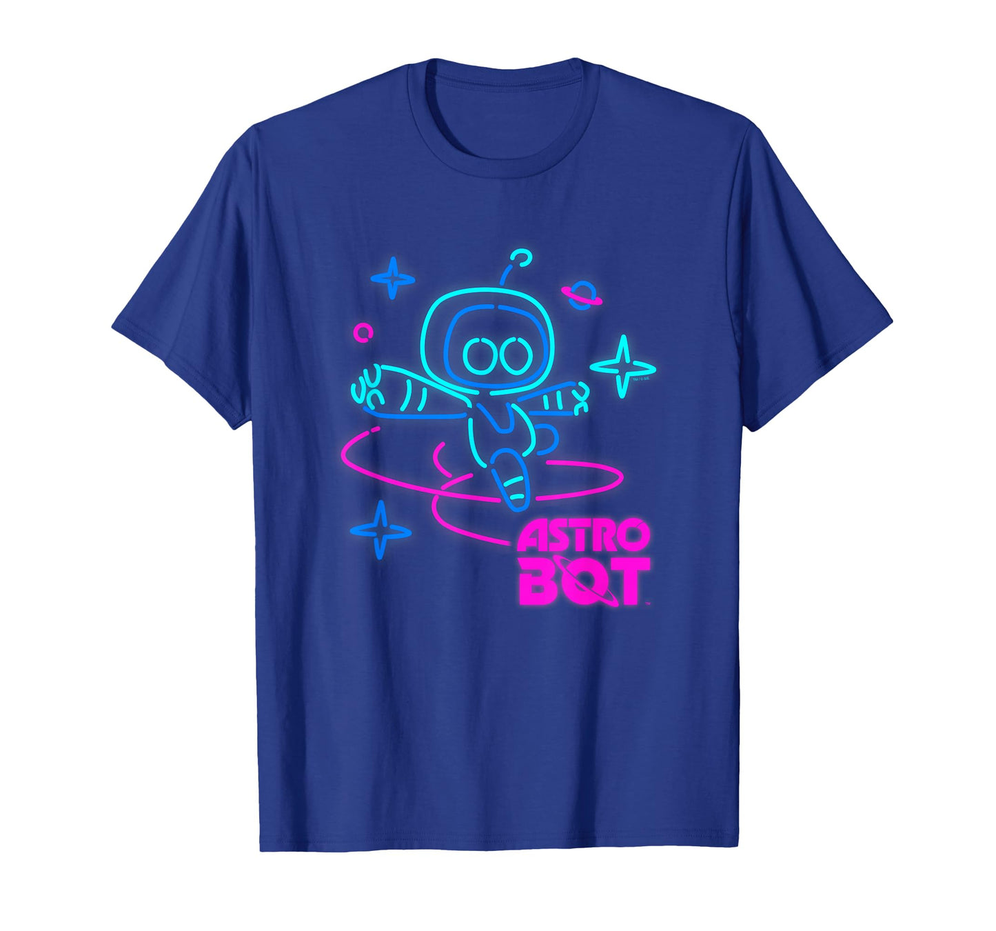 Astro Bot Rescue Mission Neon Lights PlayStation T-Shirt