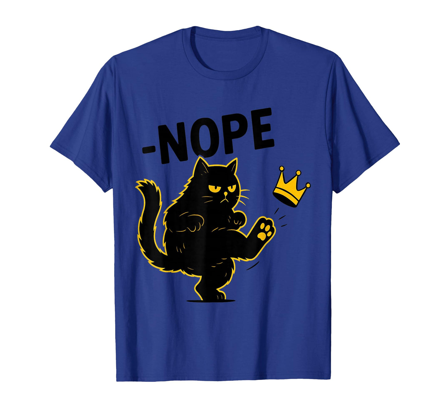 No Kings Nope t Shirt No Kings in America Black Cat T-Shirt