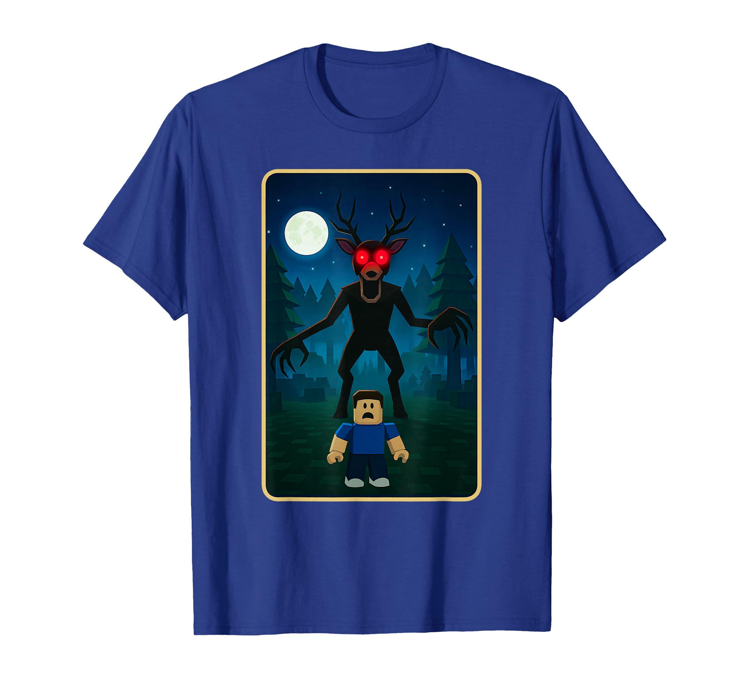 Scary Deer 99 Nights Halloween Gamer in The Forest Kids Meme T-Shirt