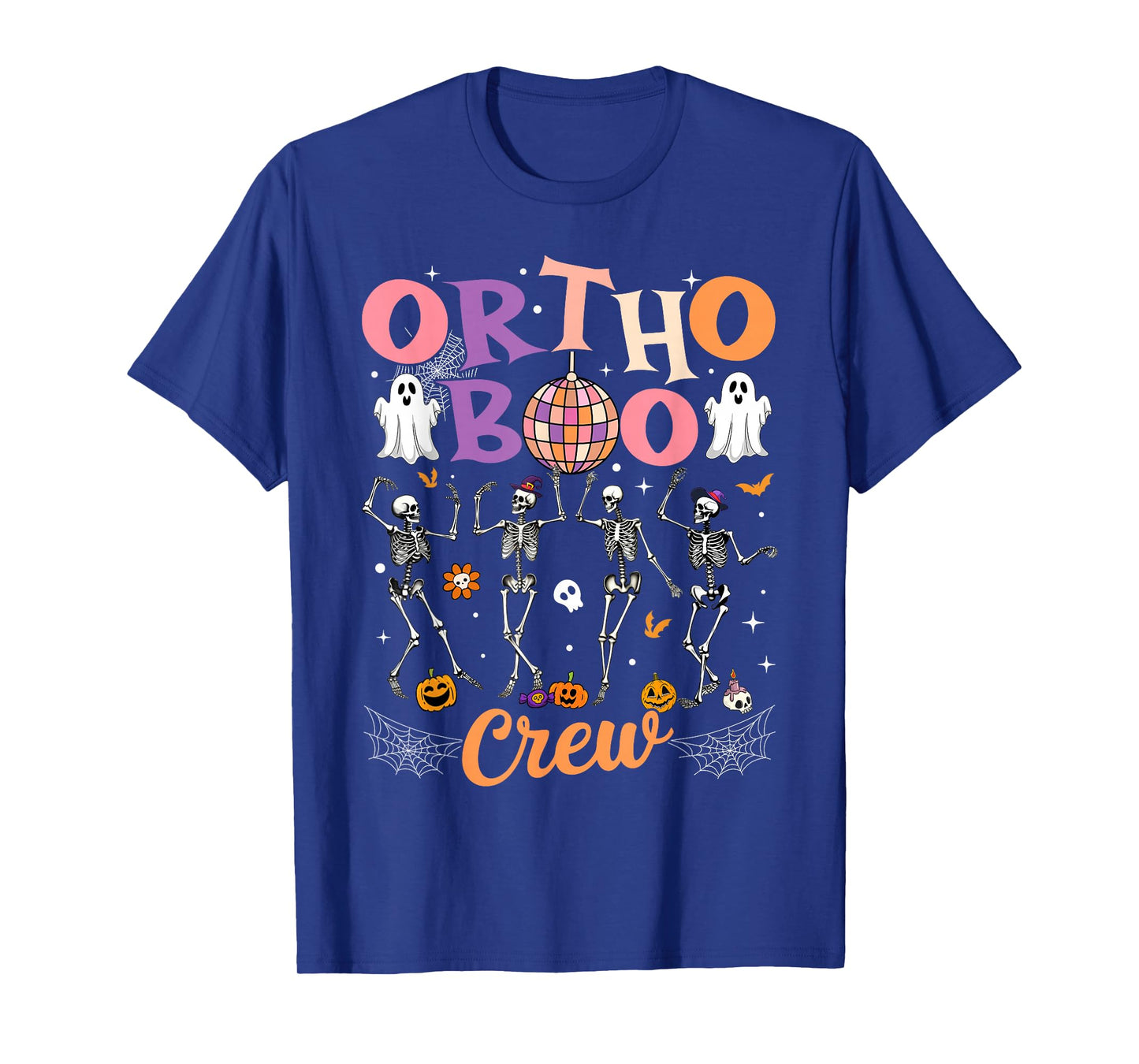 Ortho Orthopedic Halloween Boo Crew Skeleton Dancing Nurse T-Shirt