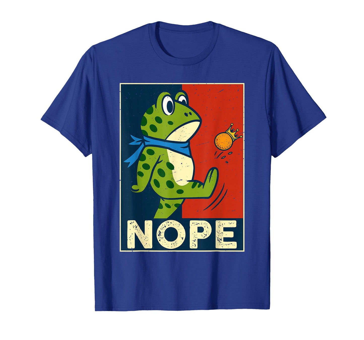 Portland Frog Protest Retro Nope No Kings for Men Women T-Shirt