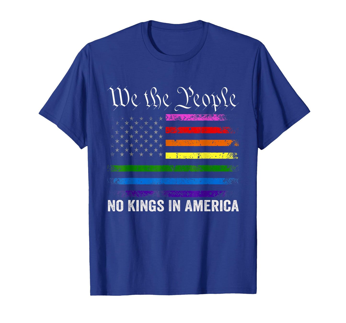 No Kings in America Shirt LGBT American Flag T-Shirt