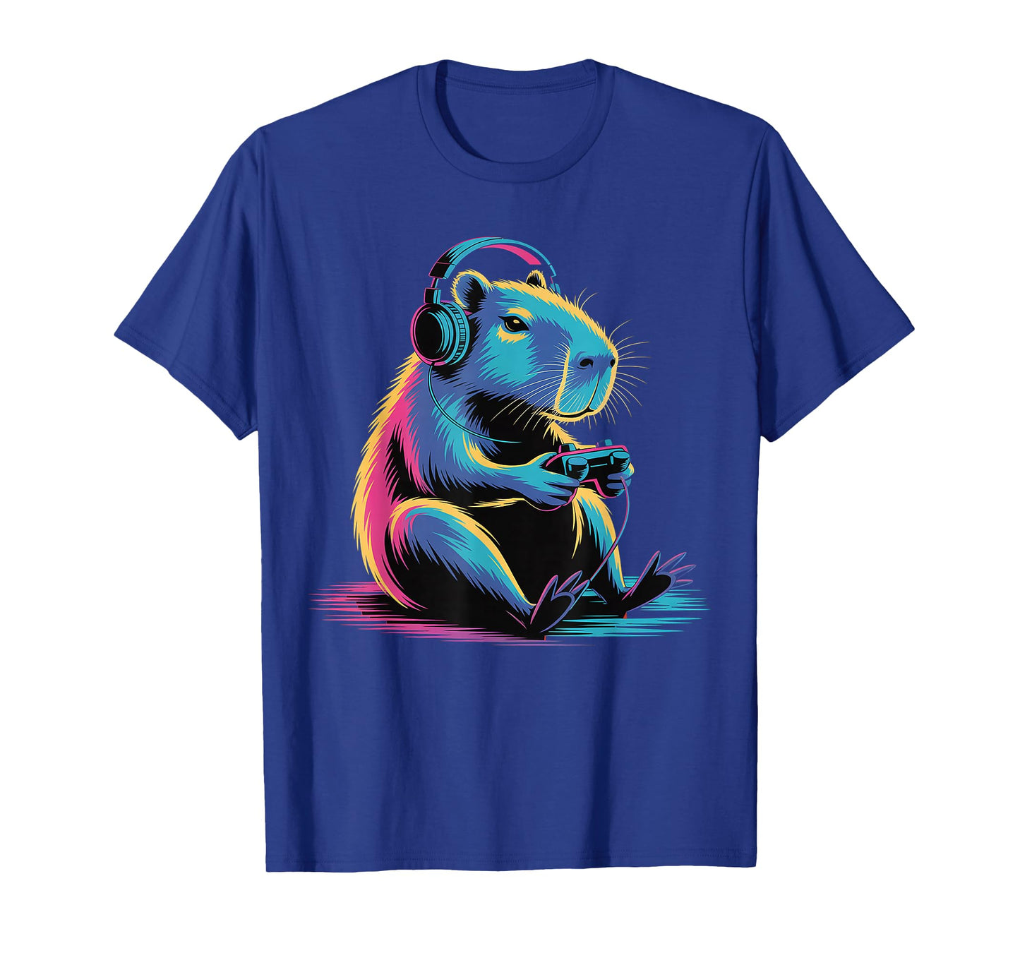 Funny Gamer Capybara Graphic Art Video Game Boys Girls Teens T-Shirt