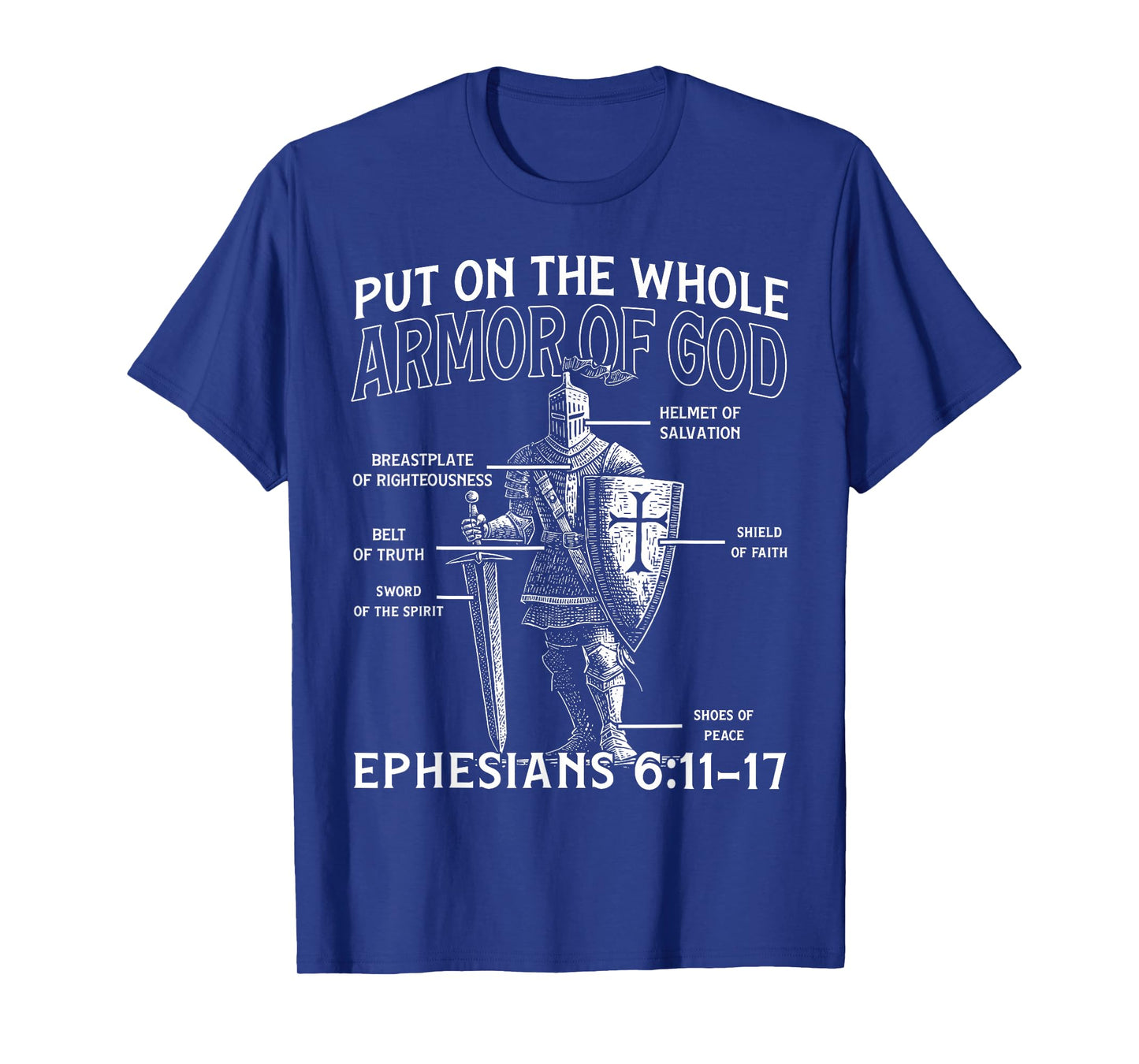 Christian Knights Templar Medieval Knight Armor of God T-Shirt