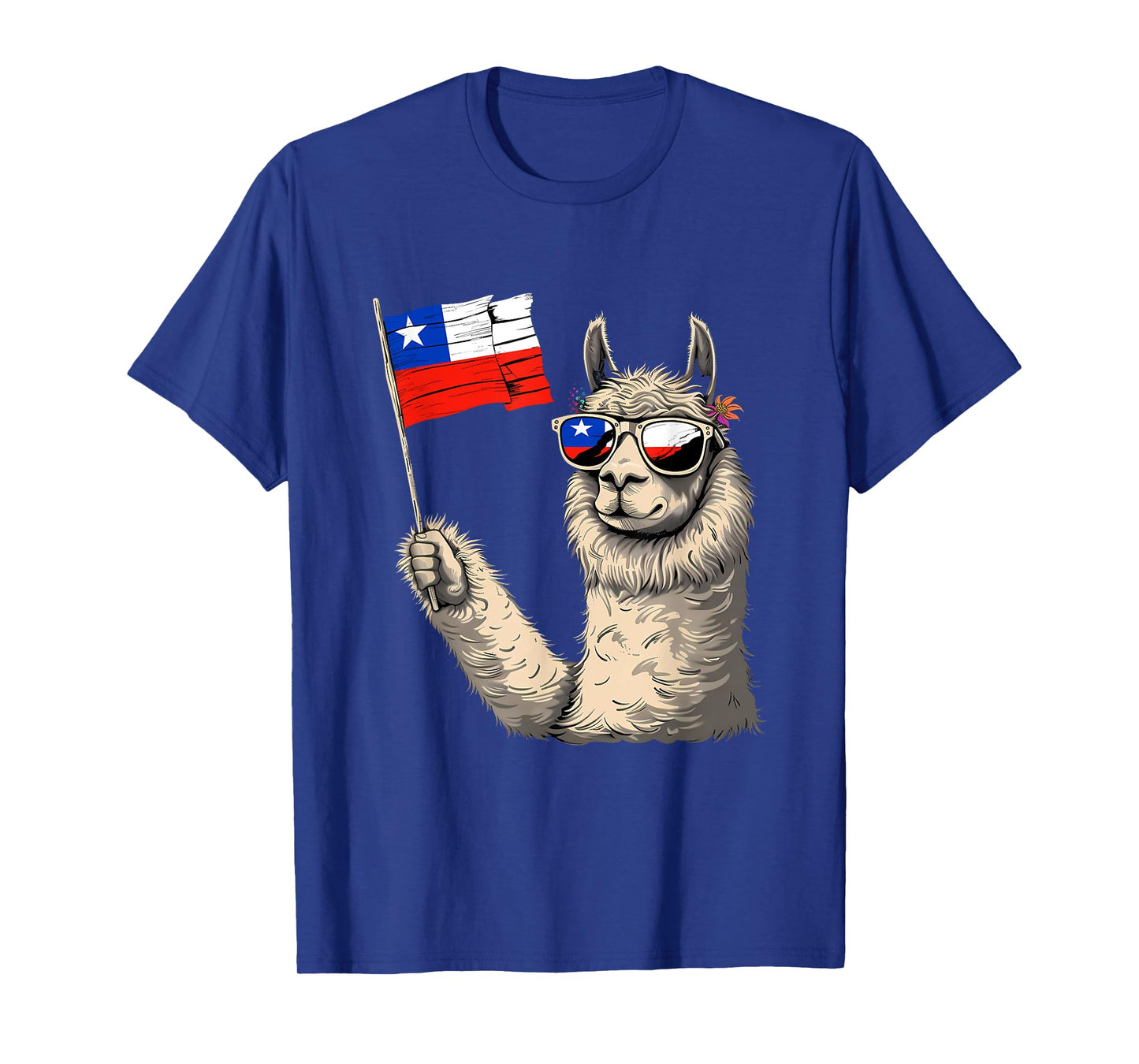 Chile Flag Heart Alpaca Chilean Pride Chilean Roots T-Shirt