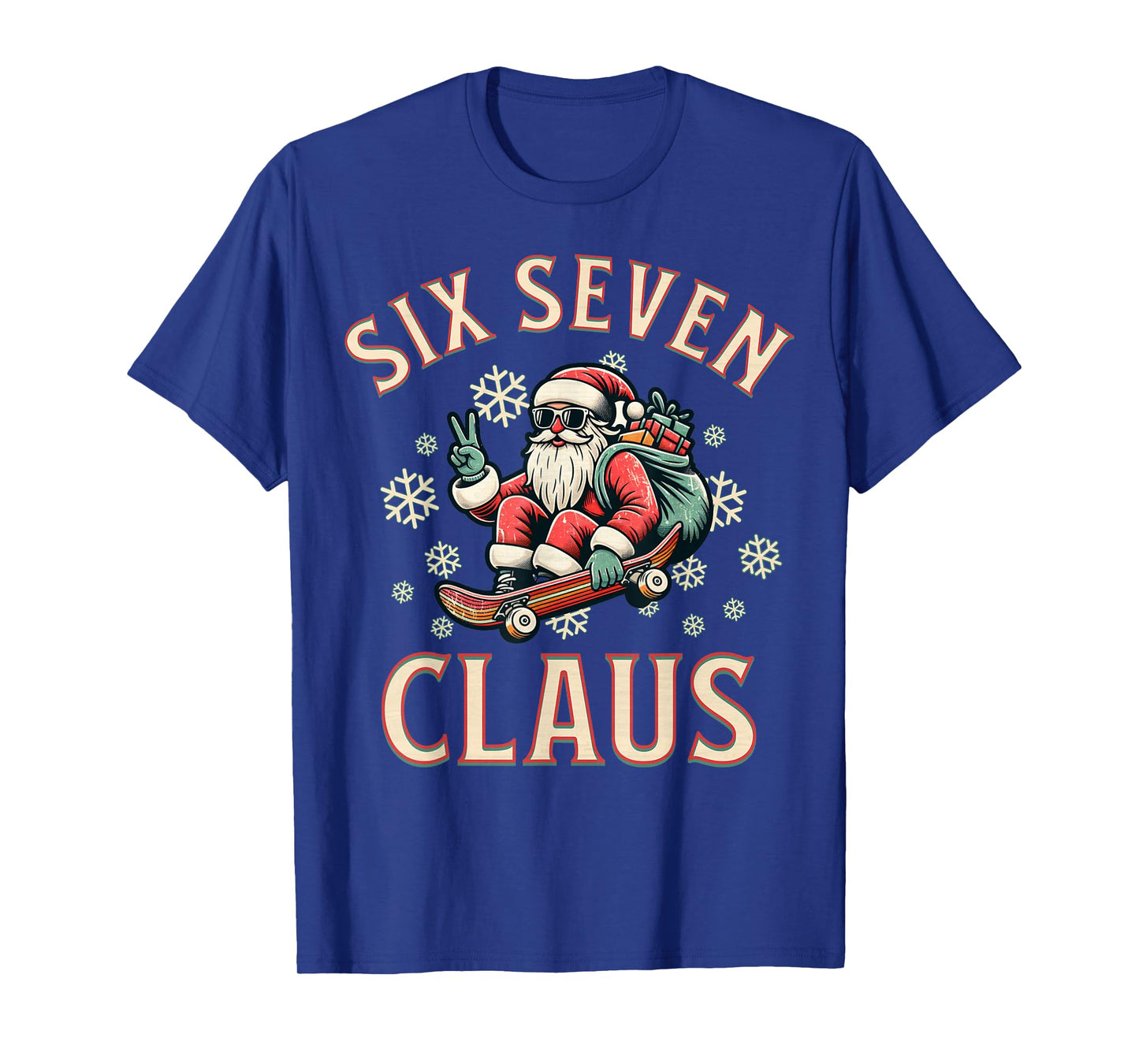 67 Christmas Funny Six Seven Meme Brainrot Santa Claus Boys T-Shirt
