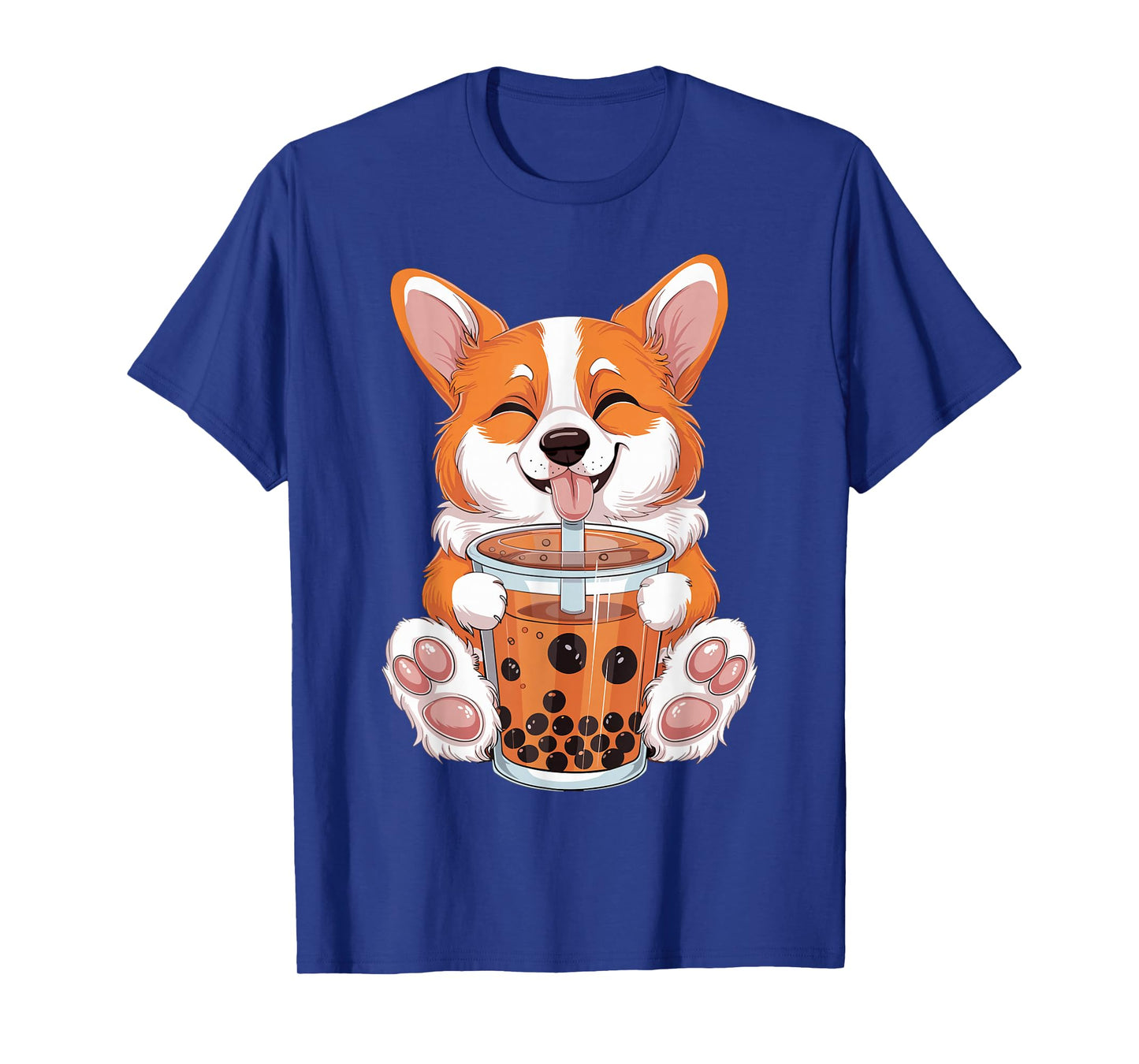 Corgi Dog Bubble Boba Tea Anime Cute Kawaii Corgi Dog T-Shirt