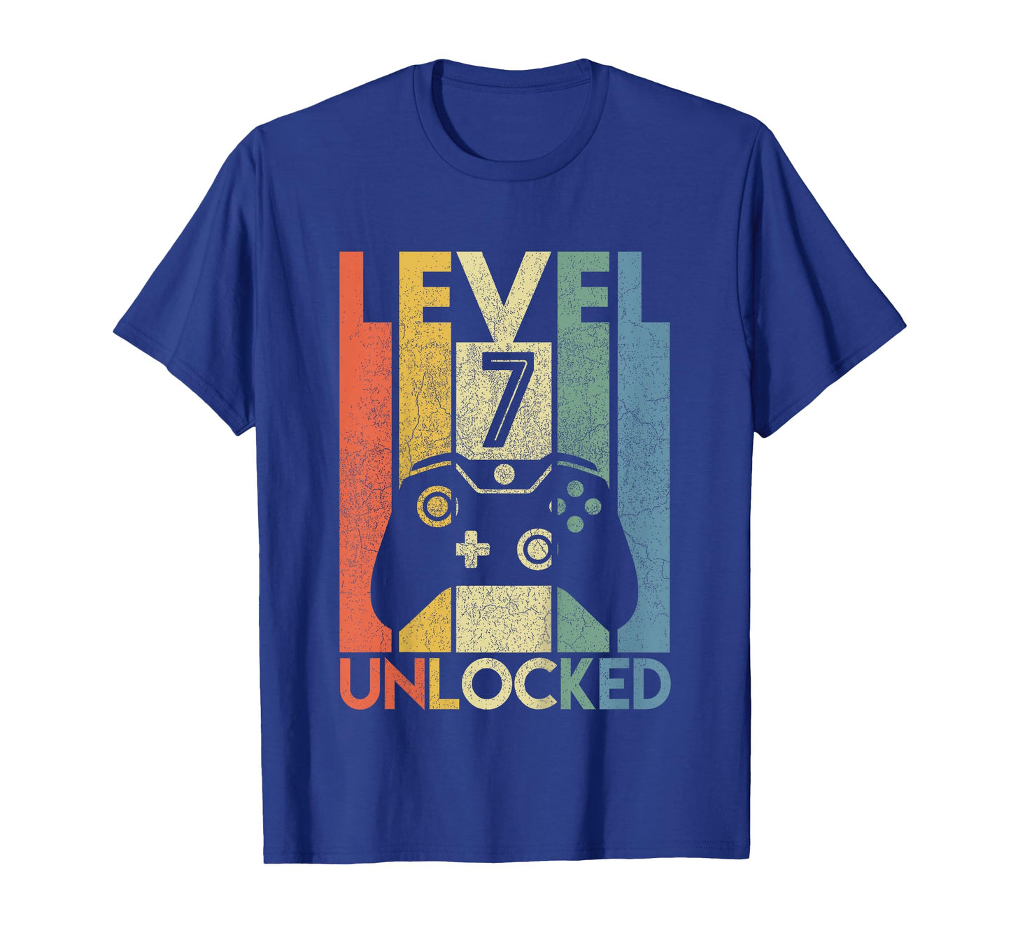 Kids Level 7 Unlocked Funny Video Gamer 7th Birthday Gift T-Shirt