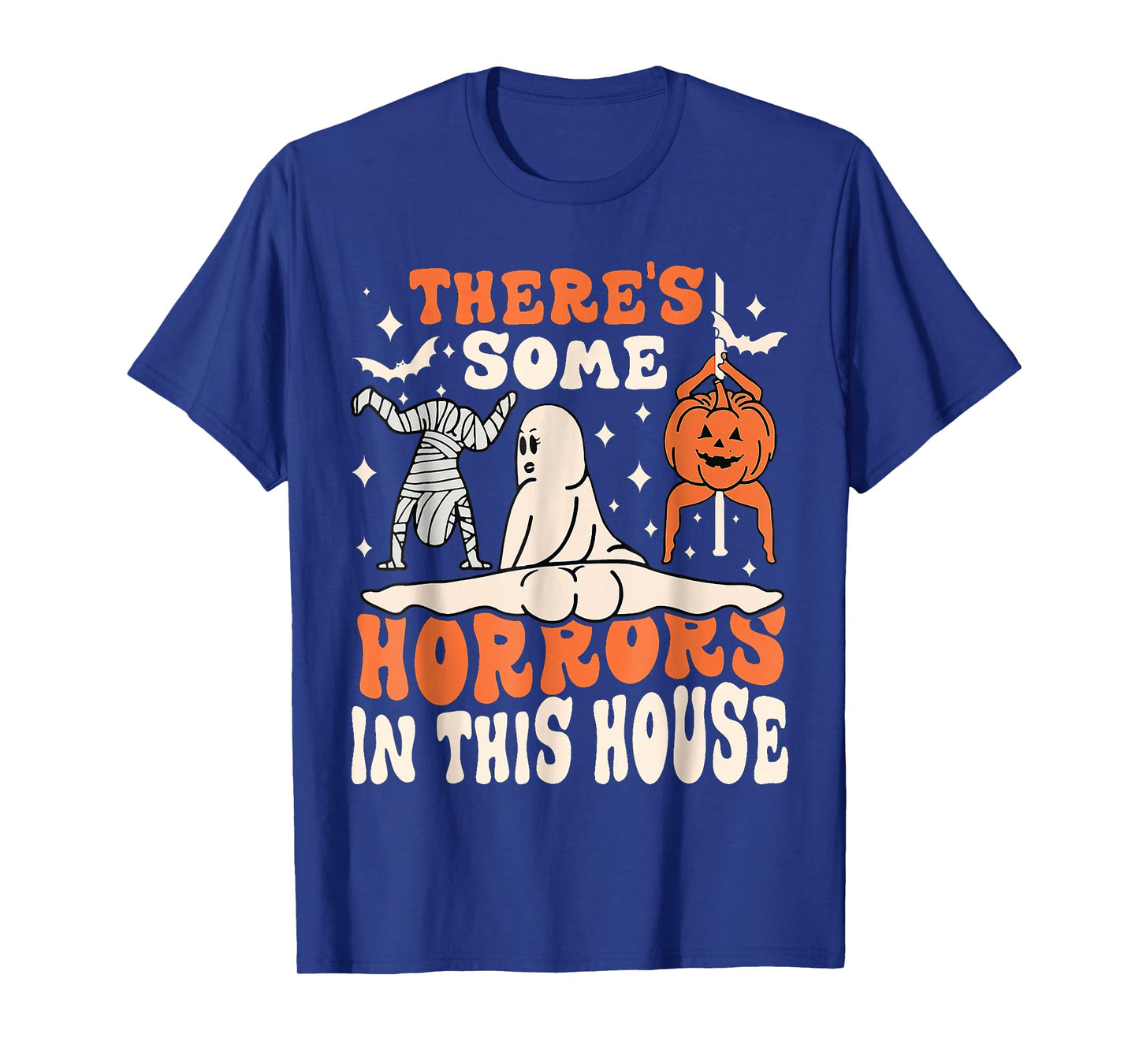 There's Some Horrors in This House Ghost Pumpkin Halloween T-Shirt