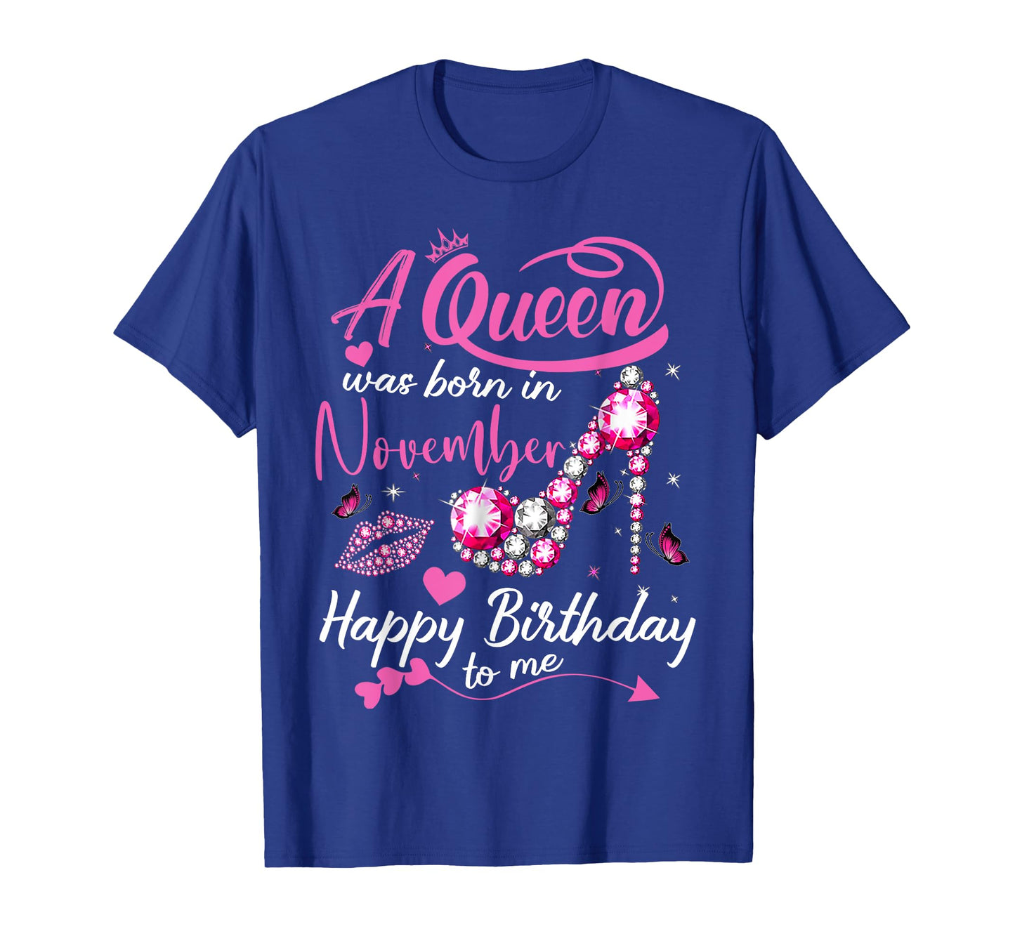 Black Queens are Born in November Women Birthday Gift T-Shirt
