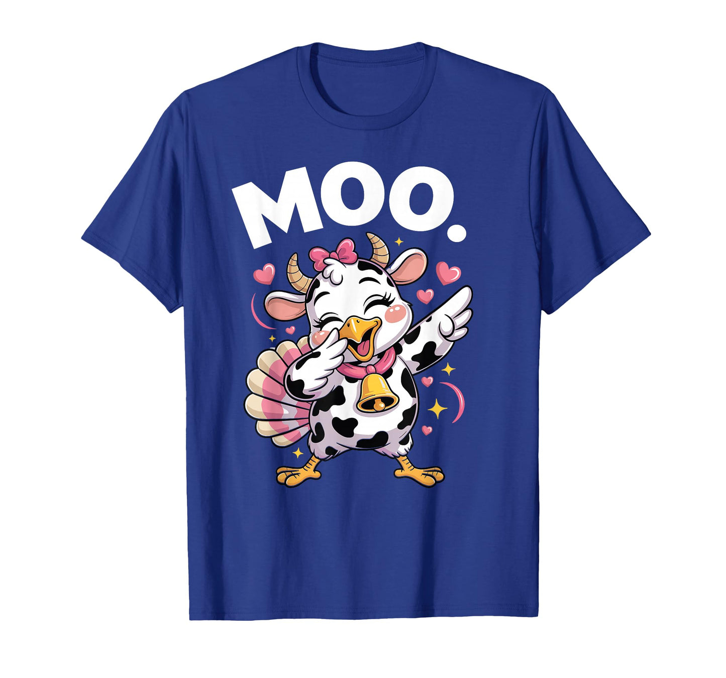 Funny Thanksgiving Shirts for Women Dabbing Turkey moo T-Shirt