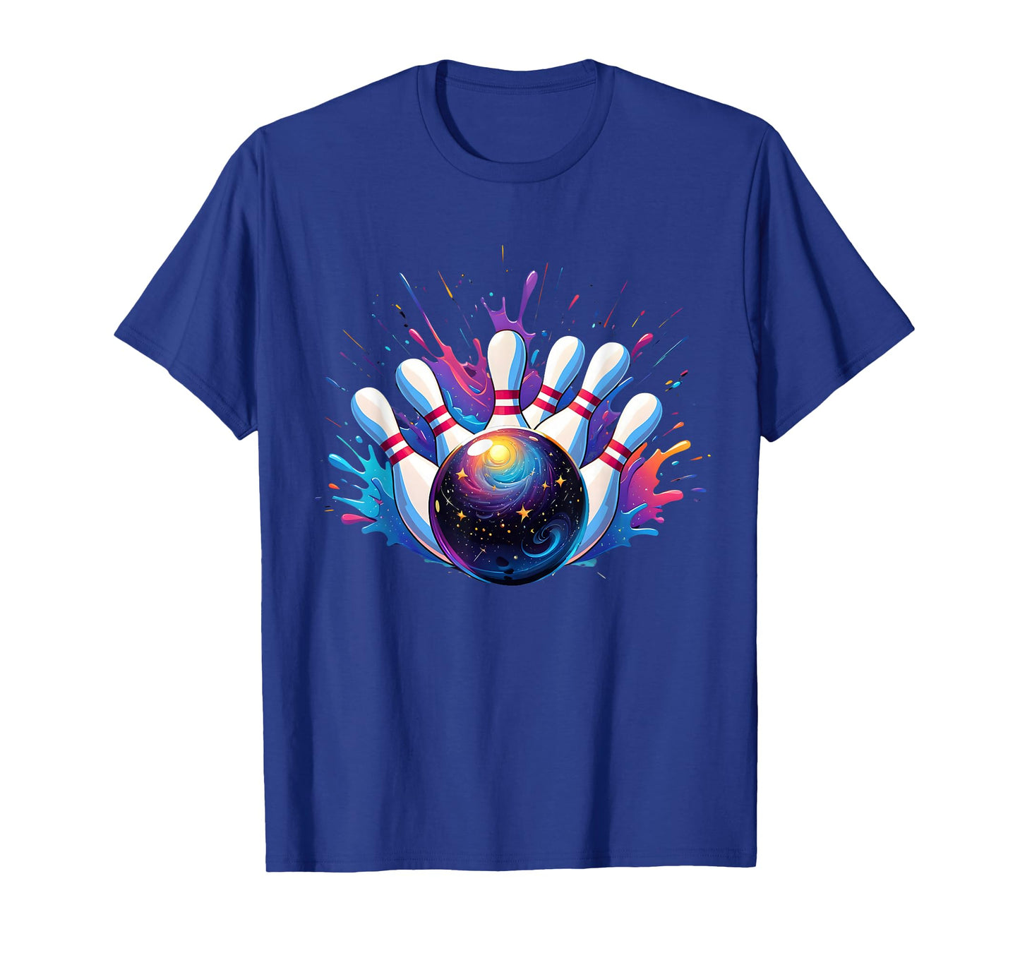 Bowling Game Day Colorful Bowling Paint Splatter Splash T-Shirt
