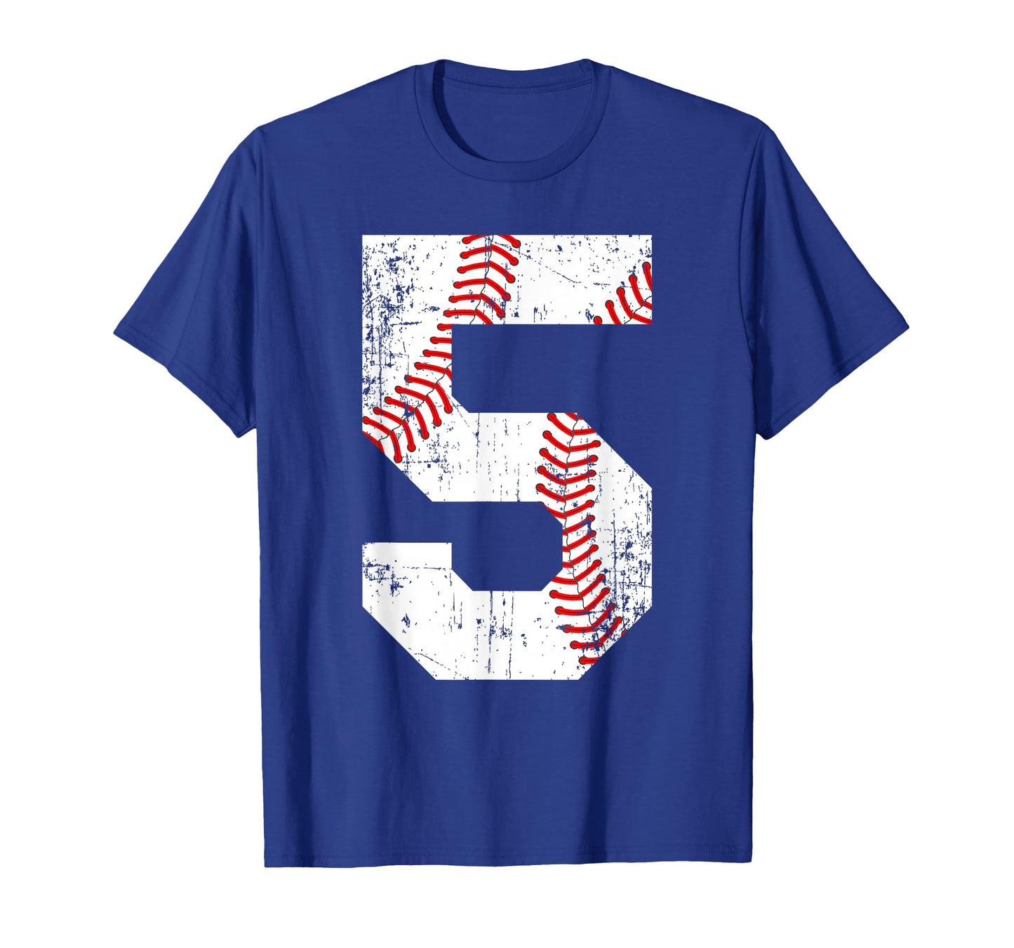 Vintage Baseball 5 Jersey Number T-Shirt