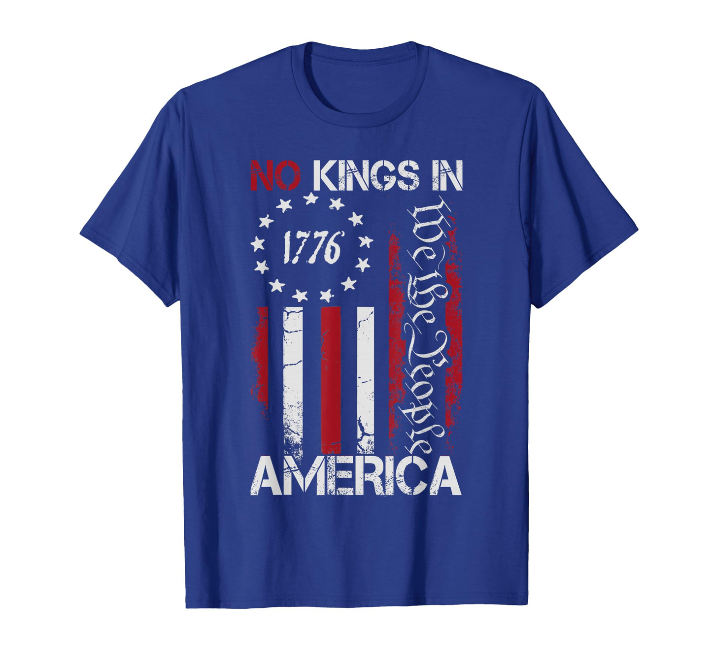 We The People No Kings in America Vintage USA Flag T-Shirt