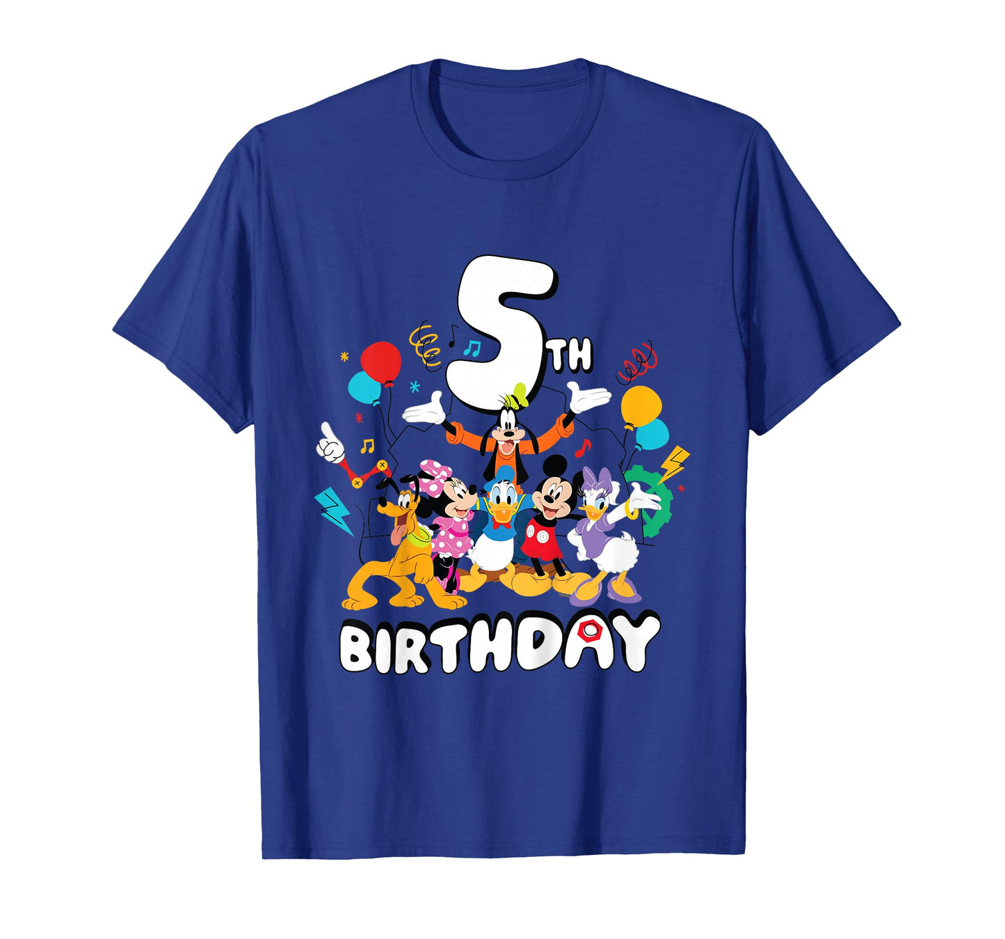 Disney Jr. Mickey & Friends Fifth 5th Birthday Party Gift T-Shirt