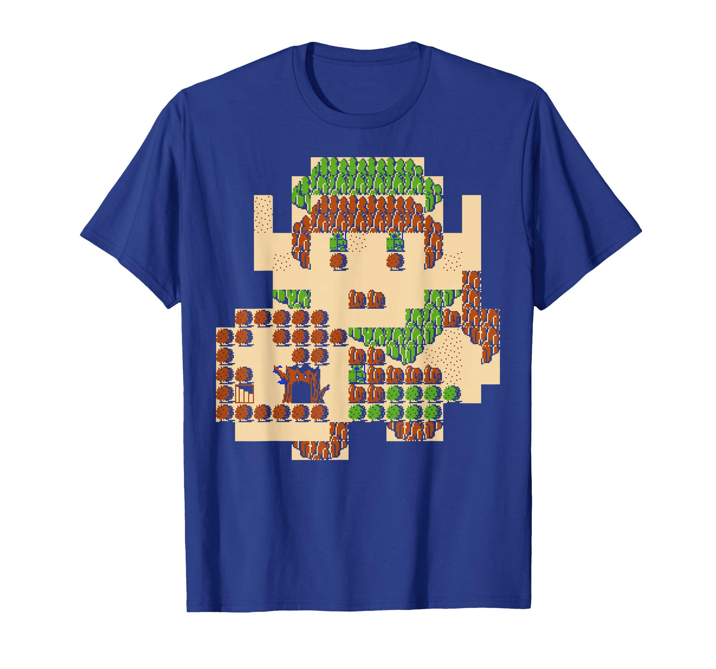 Nintendo Zelda Link Portrait 8-Bit Map Graphic T-Shirt T-Shirt