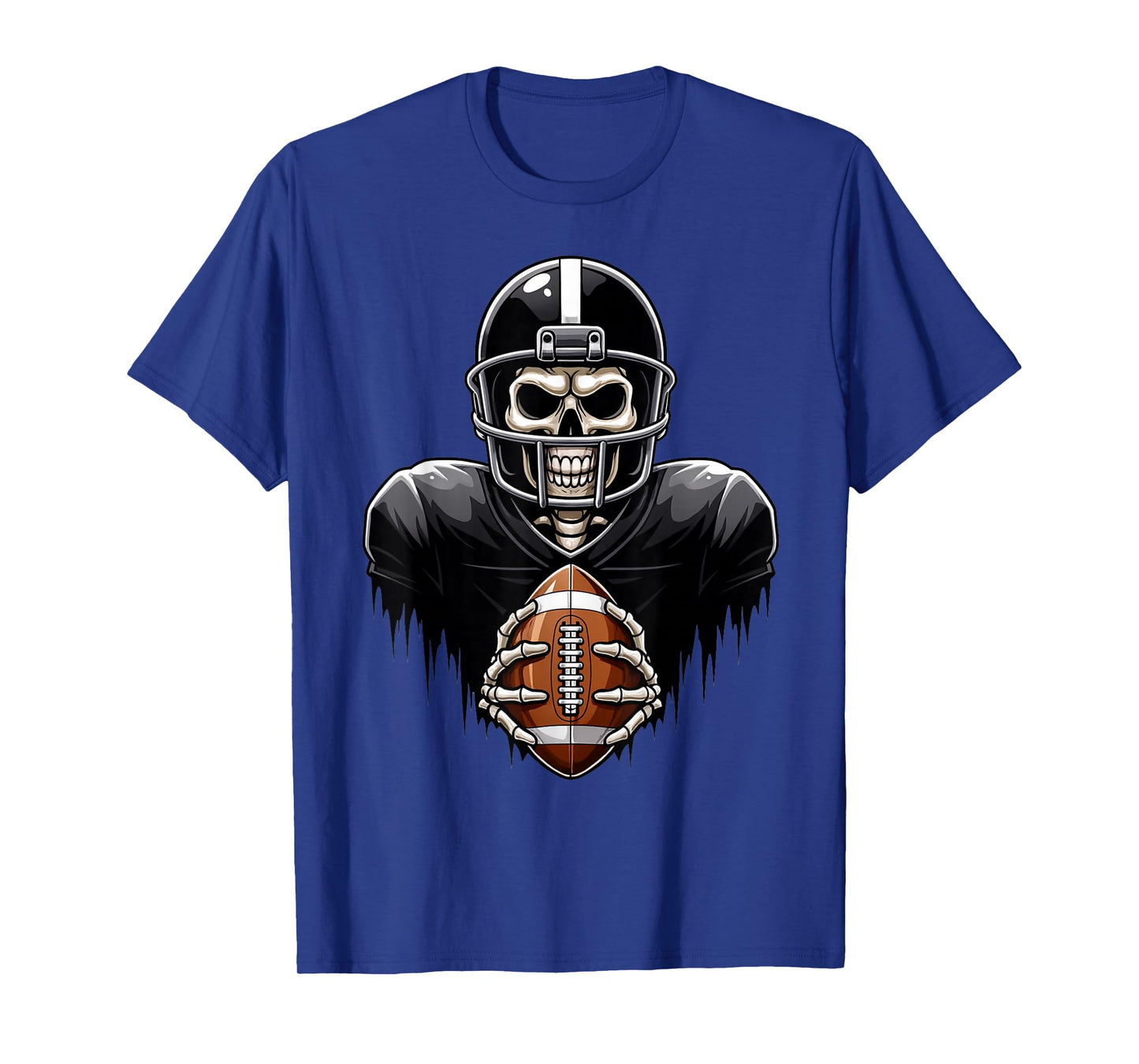 Skeleton Playing Football Player Halloween Costume Sports T-Shirt