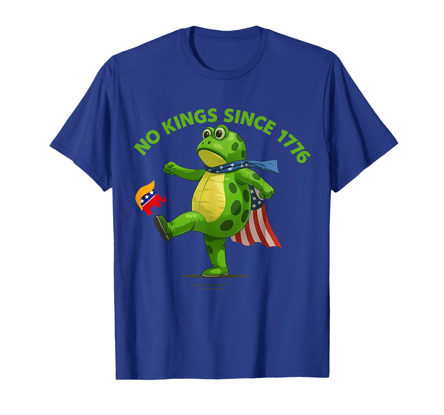 No Kings in America Portland Frog Kicking Crown Gen Z Alpha T-Shirt