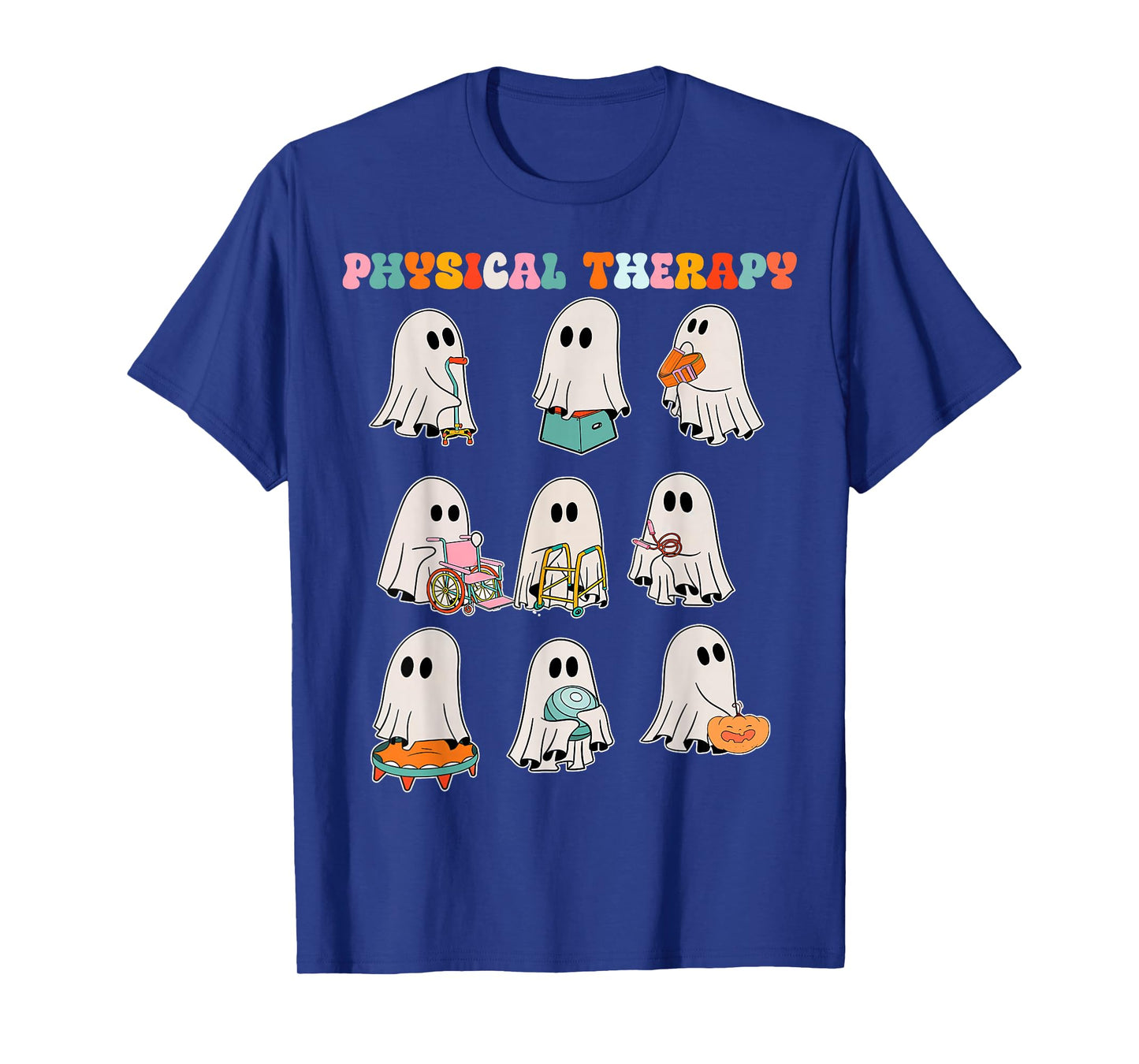 Funny Halloween Ghost Physical Therapy Pt Physical Therapist T-Shirt
