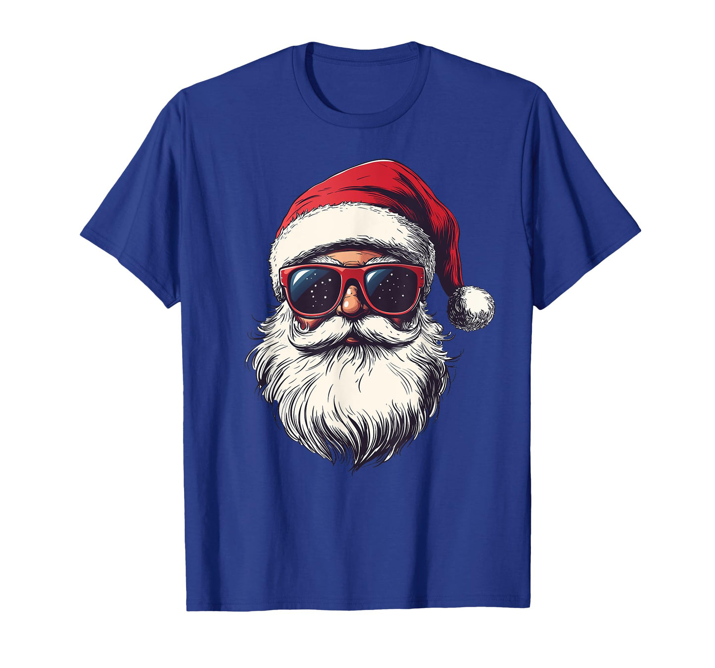 Cool Santa Claus Face Retro Sunglasses Christmas Men Boys T-Shirt