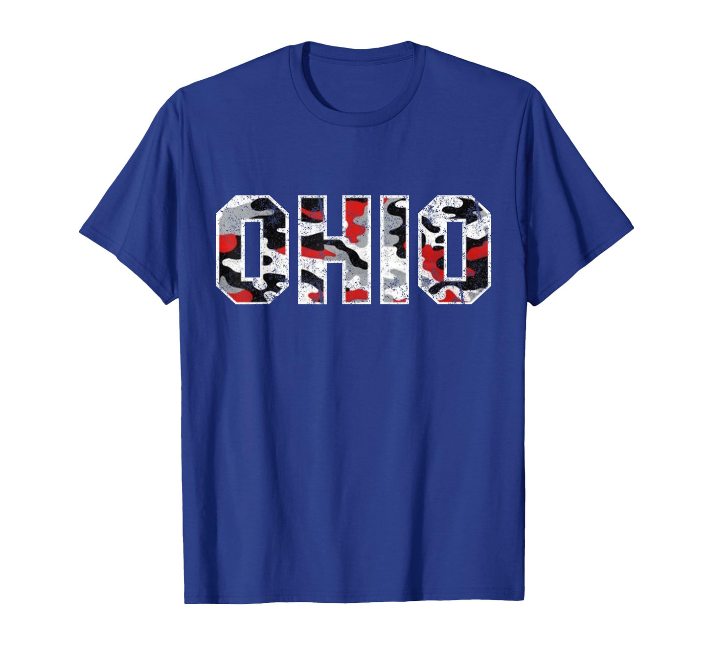 State of Ohio Ohioan Trendy Distressed Camo Graphic Designs T-Shirt