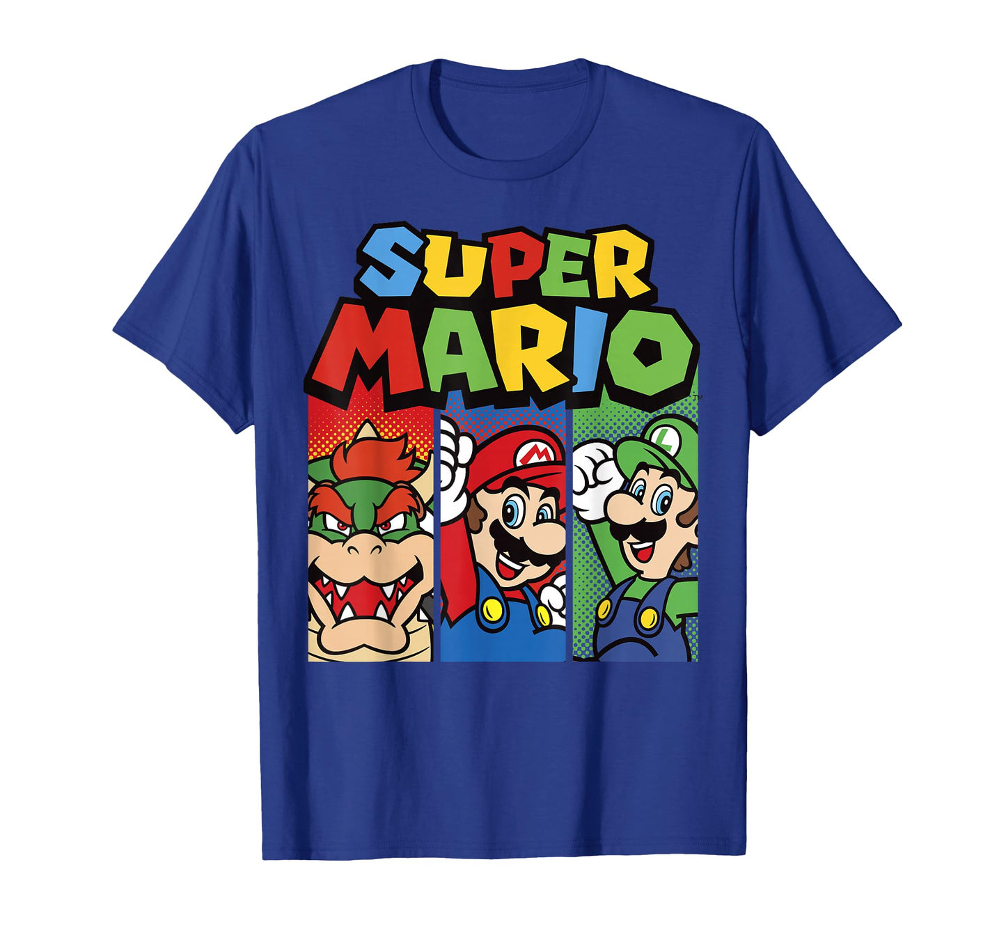 Super Mario Bros Vintage Old School Nintendo Hero Panels T-Shirt