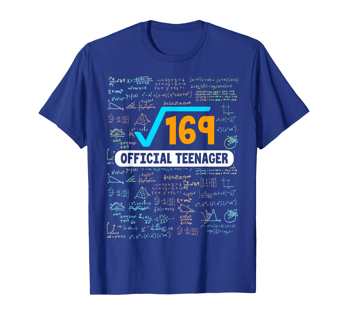 Square Root Of 169 13 Years Old Official Teenager Birthday T-Shirt