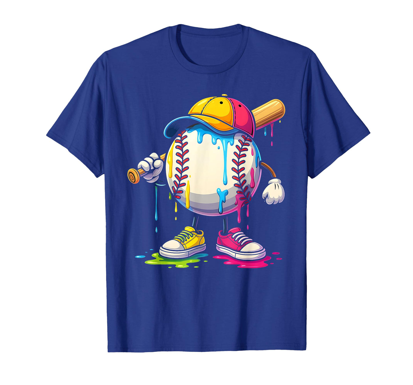 Baseball Drip Mascot Boys Ice Cream Sweet Sport Lovers T-Shirt