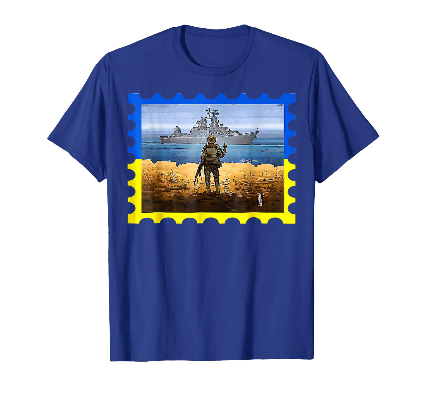 Vintage Ukraine Postage Stamp Flag Pride T-Shirt