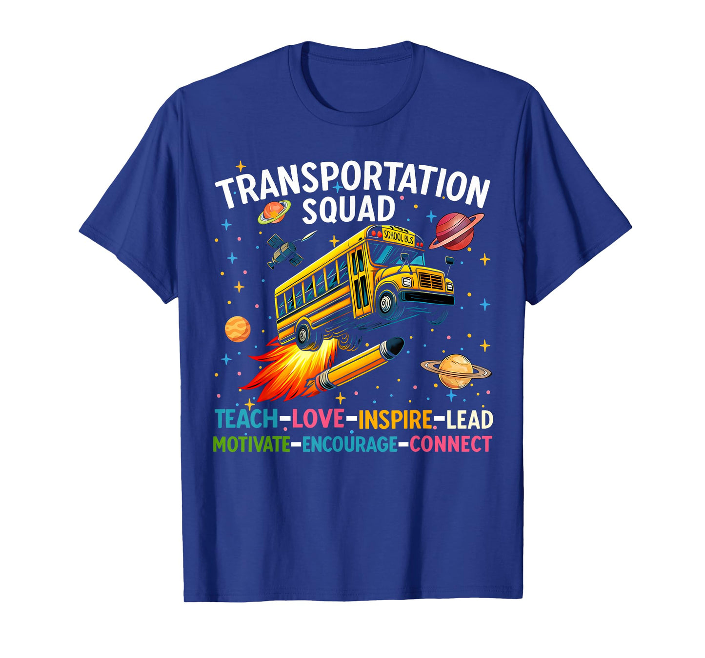 Transportation Squad Funny School Bus Back To School Retro T-Shirt
