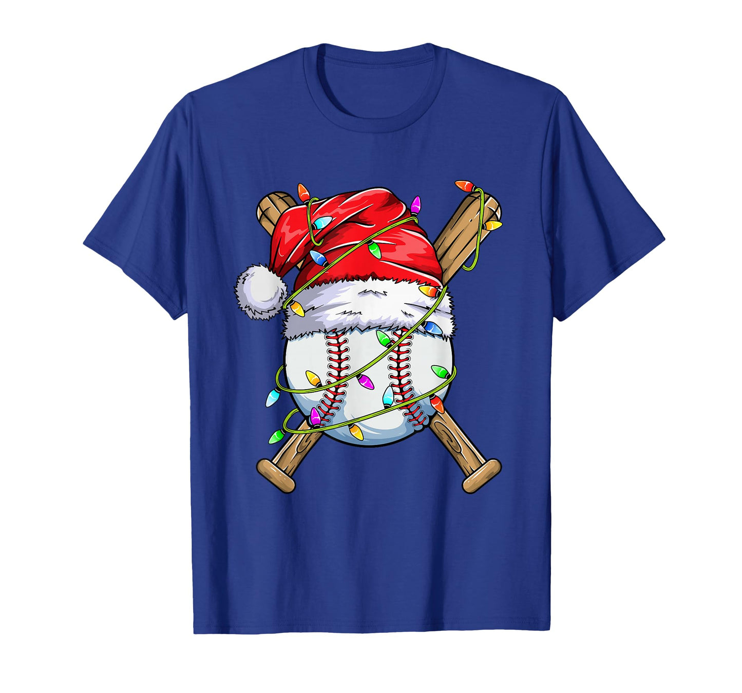 Santa Sports Design For Men Boys Christmas Baseball Player T-Shirt