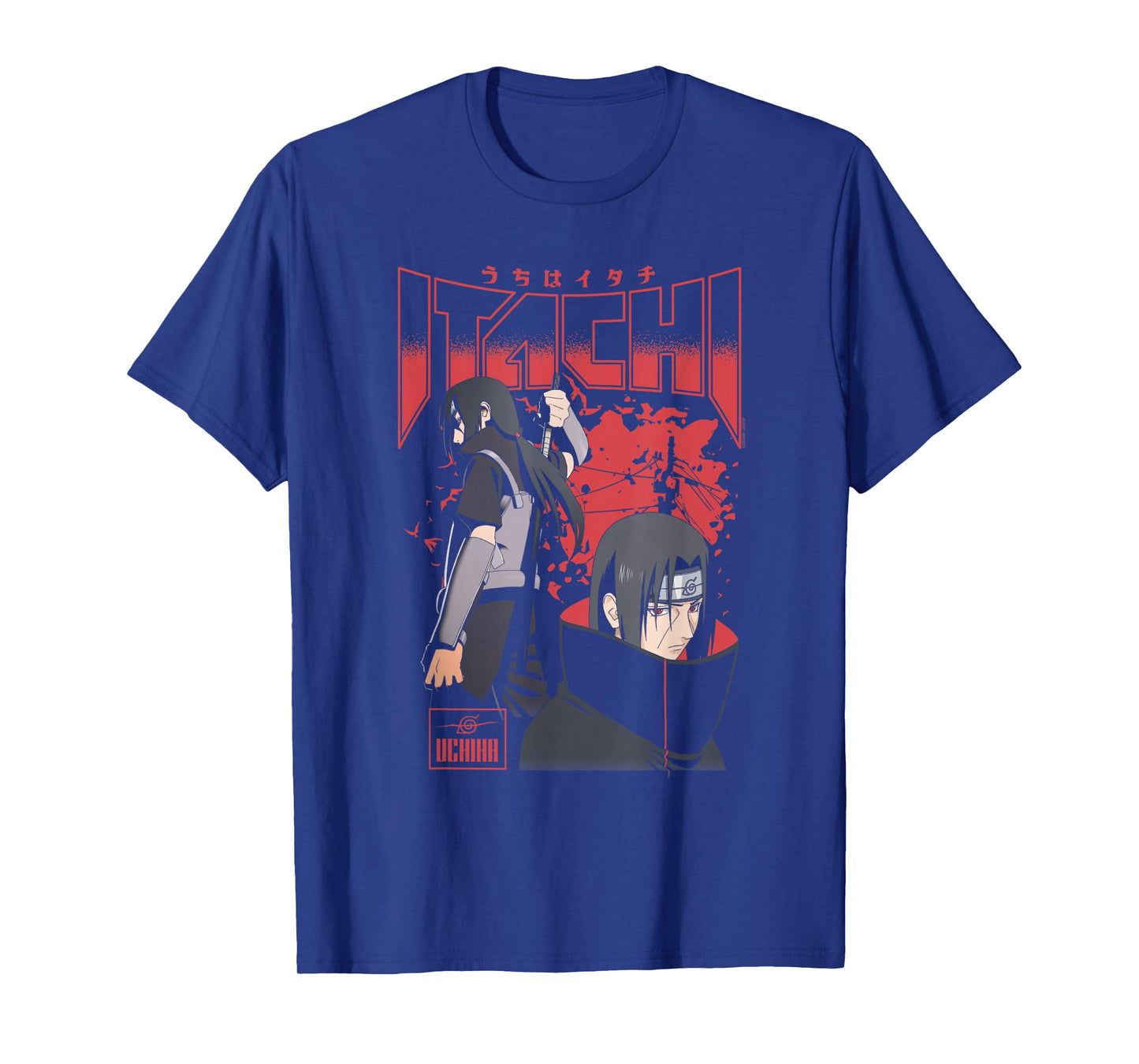 Naruto Shippuden Itachi Uchiha Red Splatter Anime T-Shirt