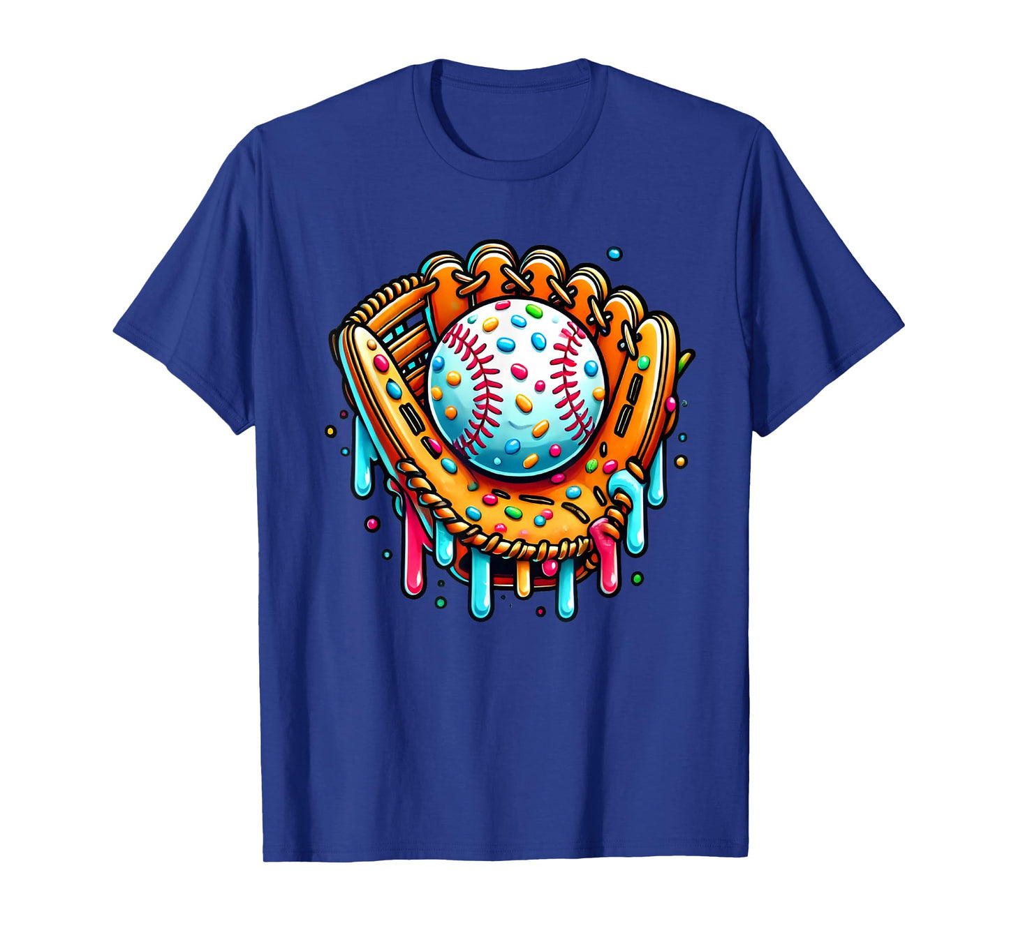 Ice Cream Drip Baseball Stuff Baseball Drip For Boys Graphic T-Shirt